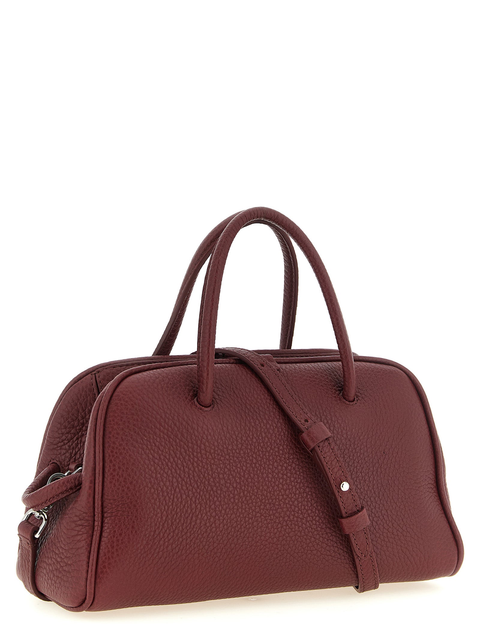 Jacquemus Bordeaux Calfskin Handbag