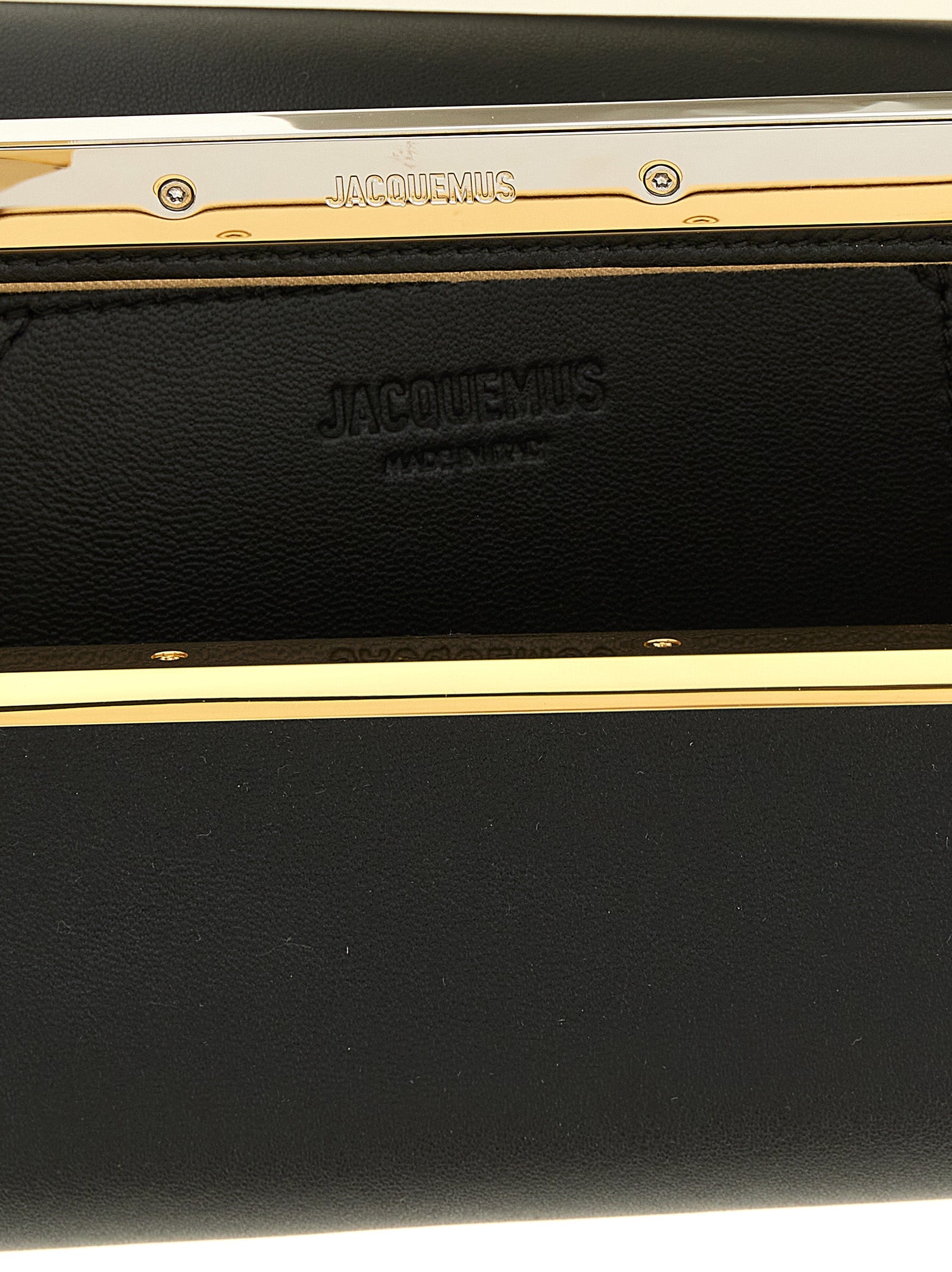 Jacquemus Black Lamb Leather Clutch Bag