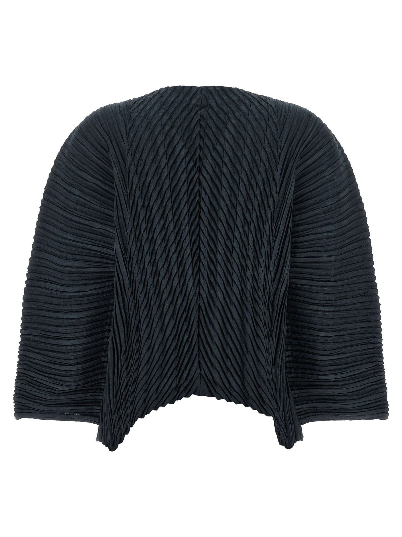Issey Miyake Black Polyester Cardigan