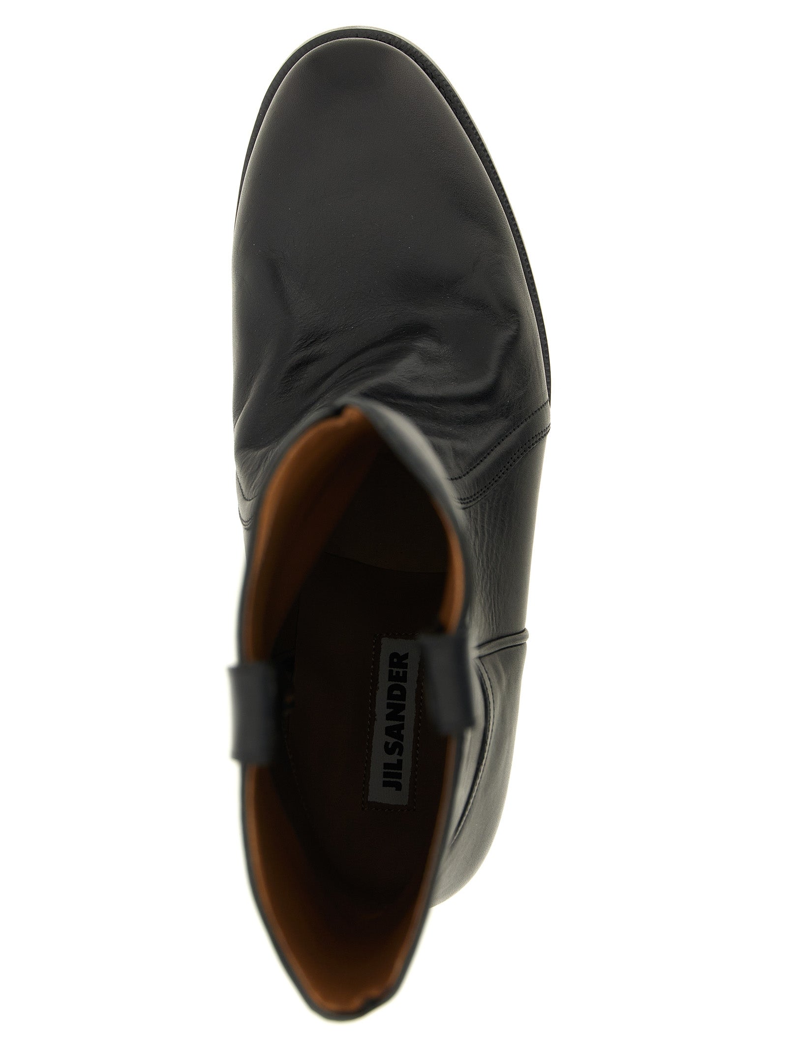 Jil Sander Black Calfskin Over The Knee