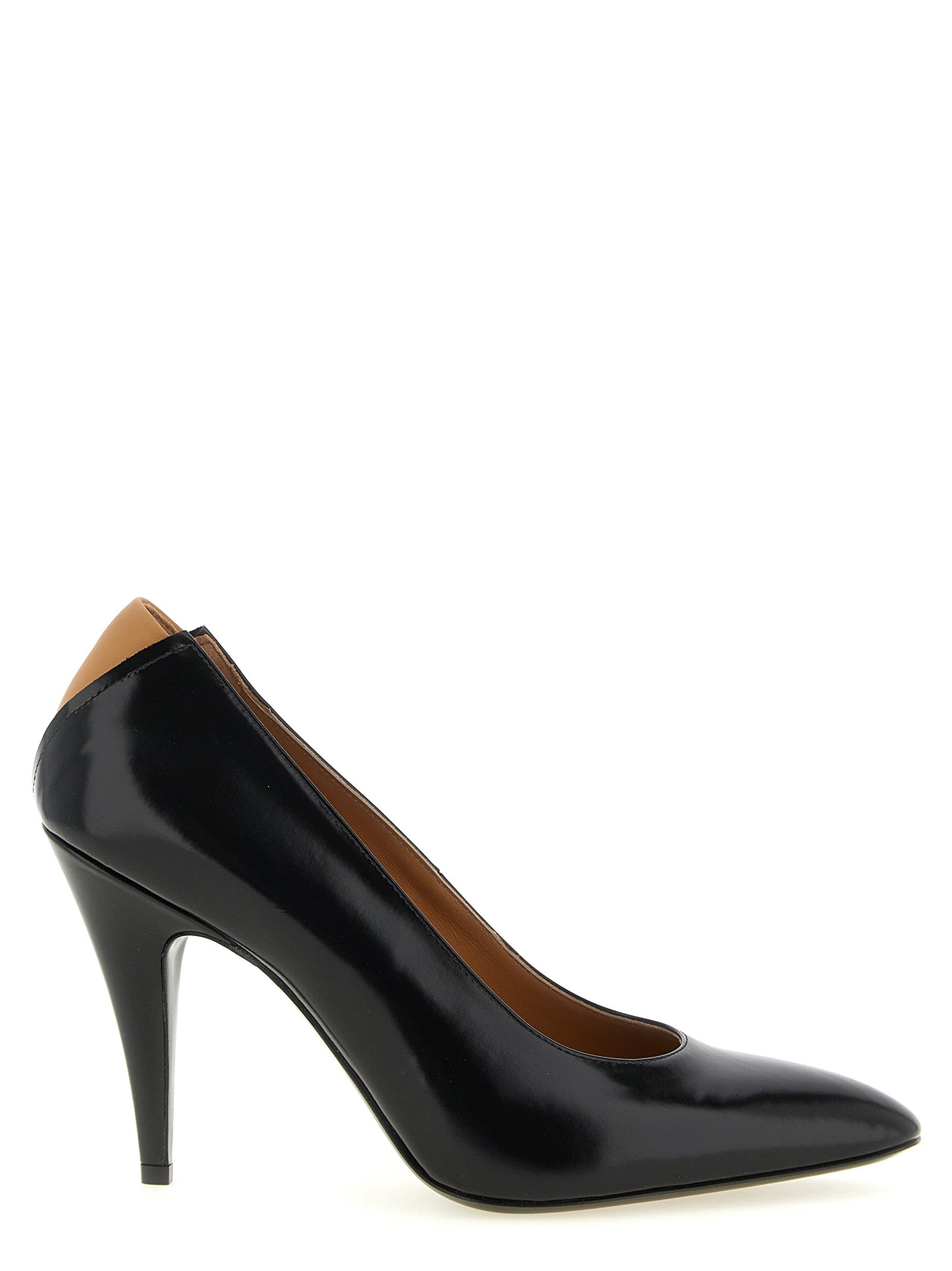 Jil Sander Black Calfskin High Heel Pumps