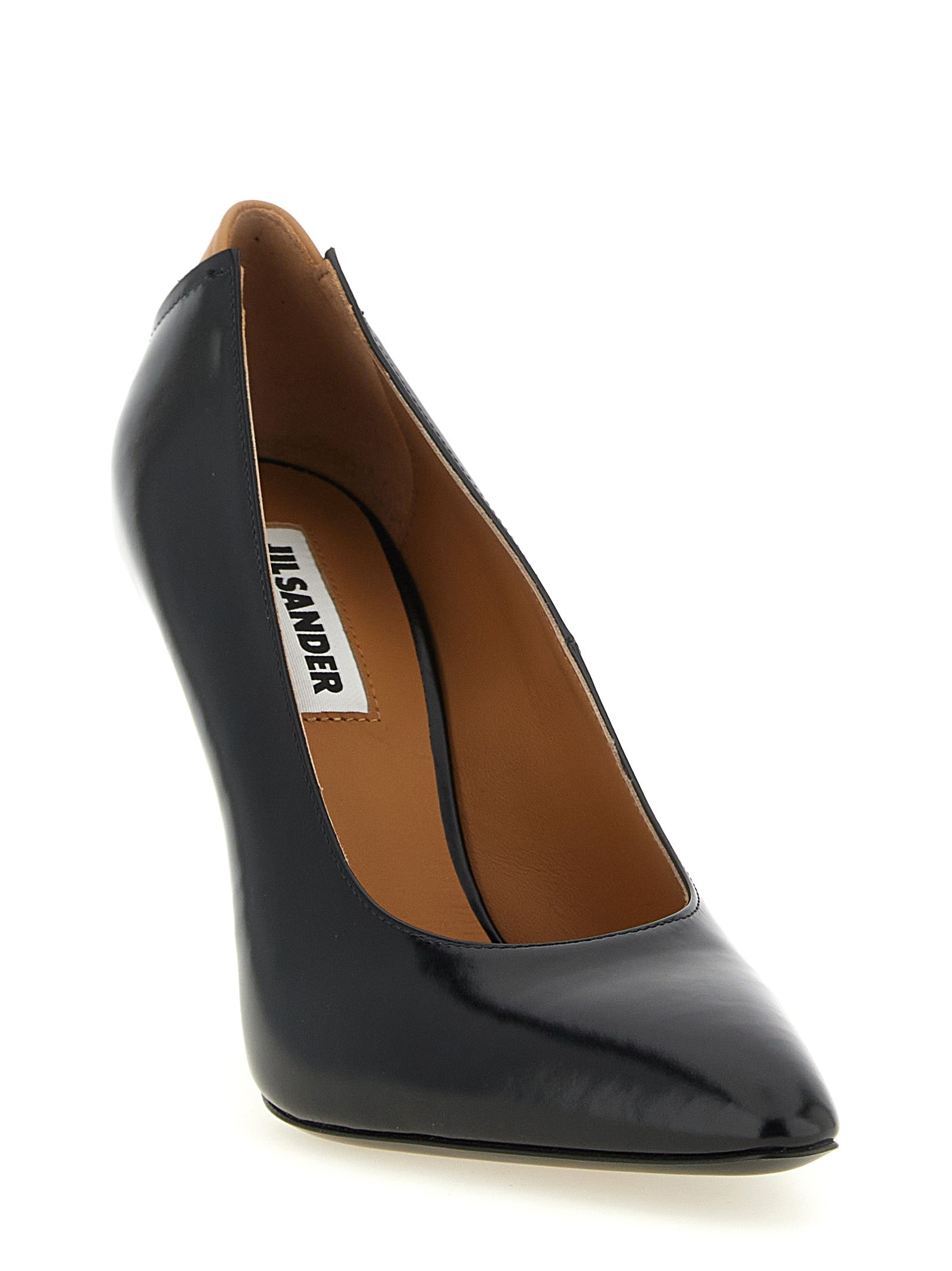 Jil Sander Black Calfskin High Heel Pumps