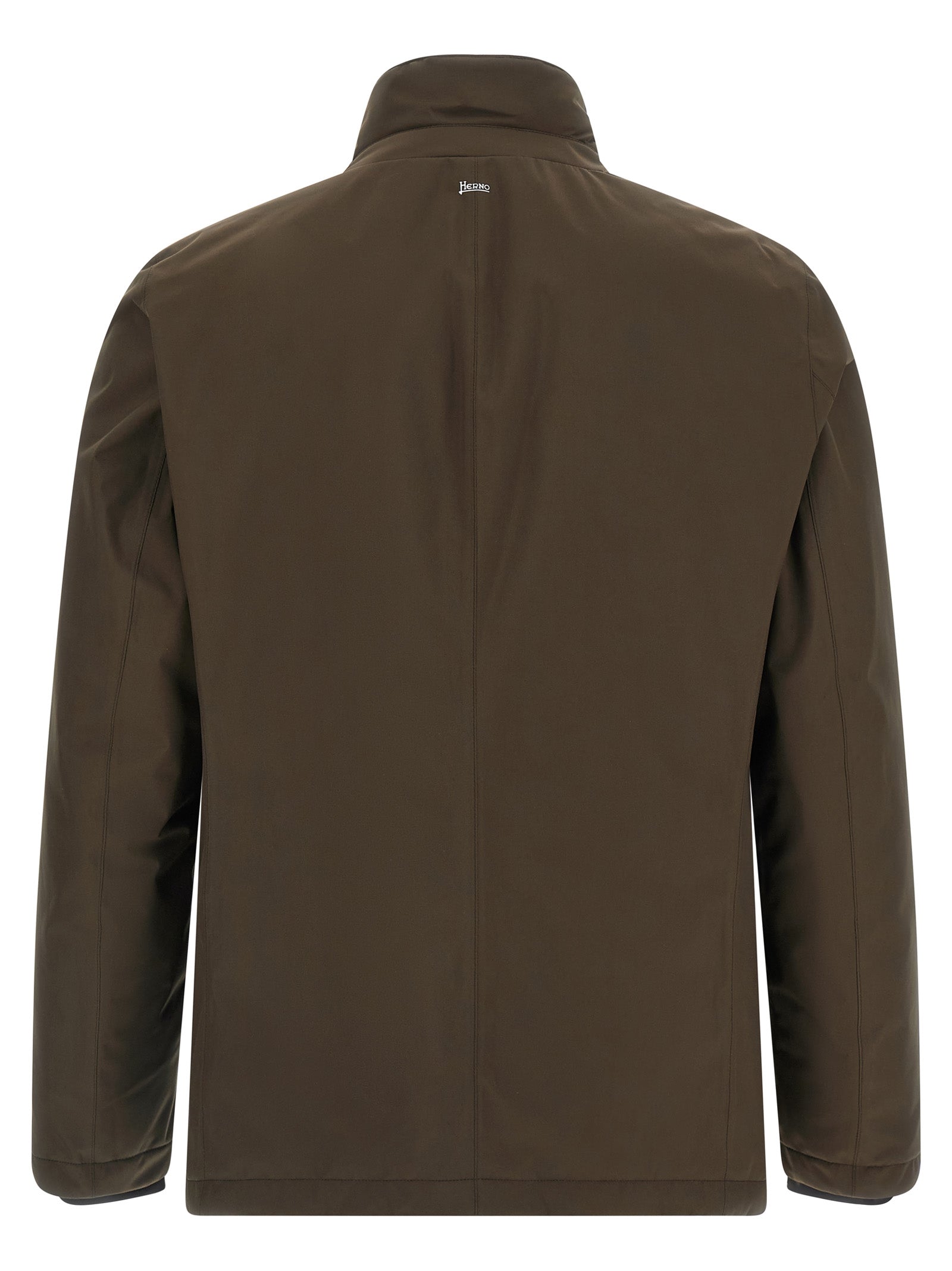 Herno Brown Polyester Full-Length Jacket