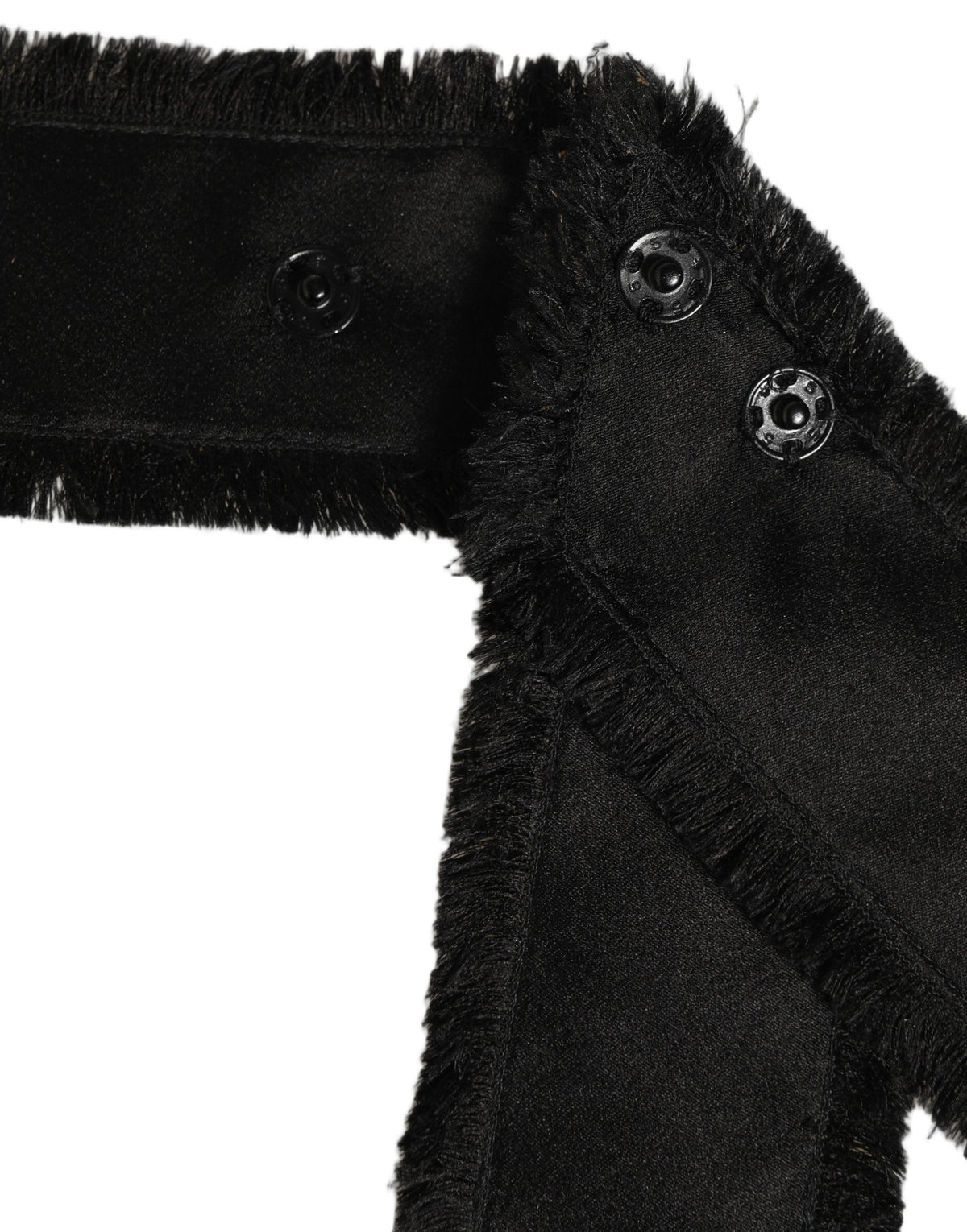 Dolce & Gabbana Black Velvet Wrap Around Tie Cintura Belt