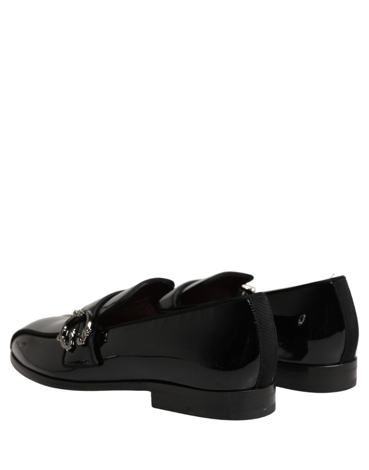 Dolce & Gabbana Black Patent Leather Men Loafers Shoes