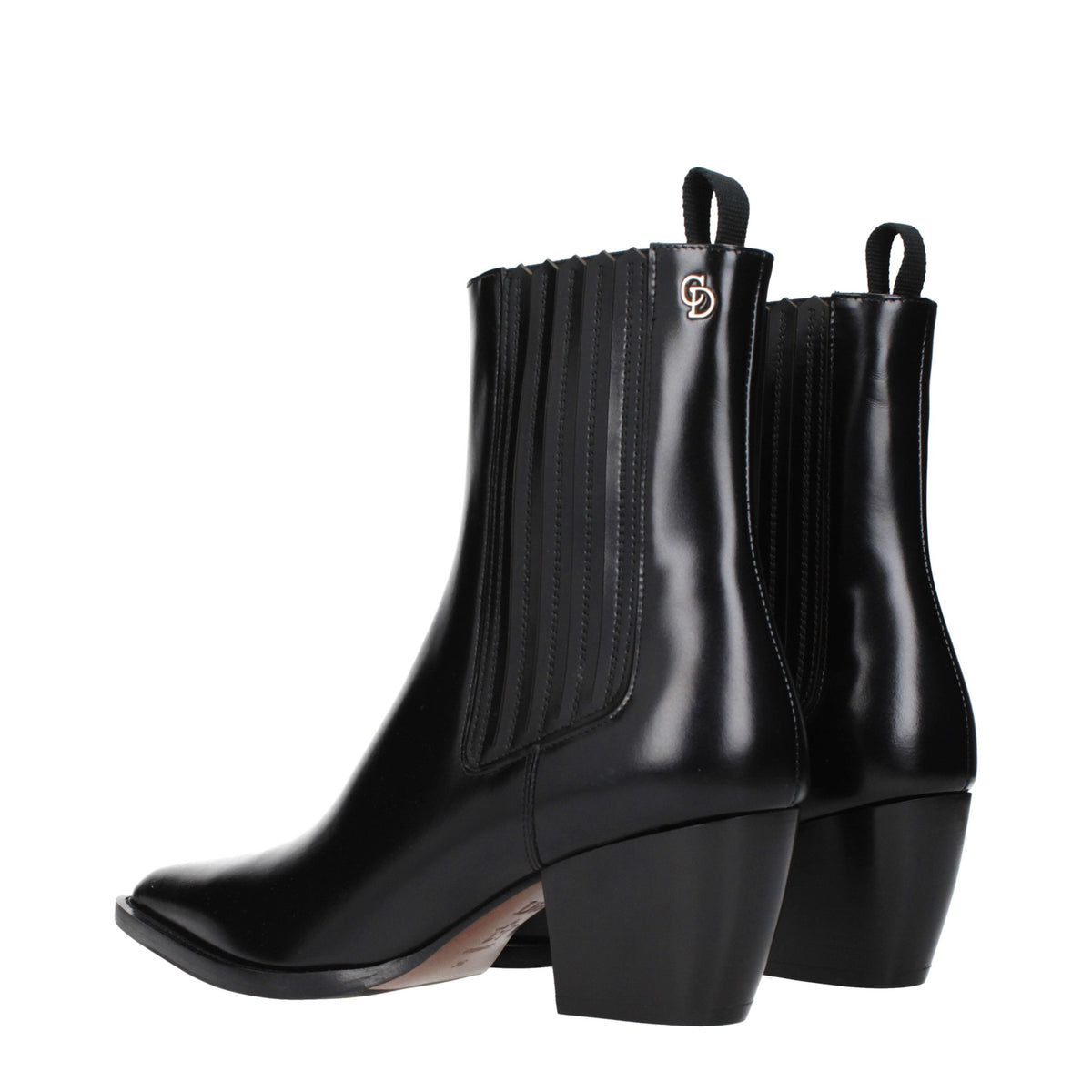 Christian Dior Black Leather Ankle Boots