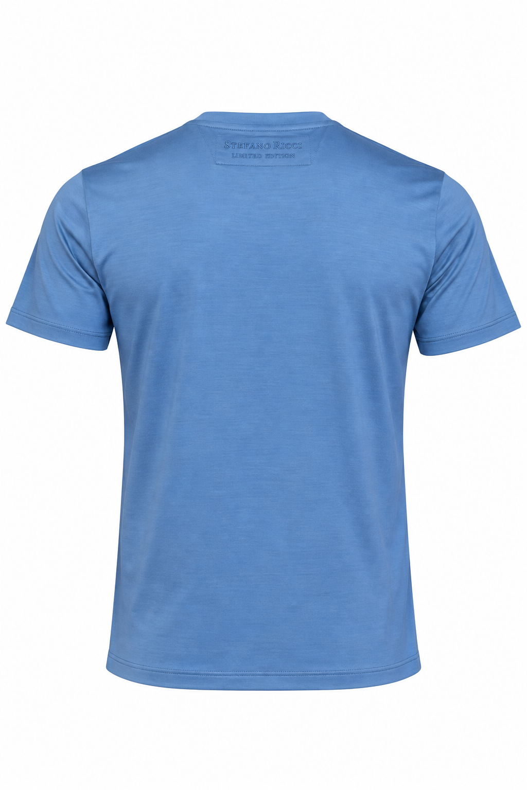 Stefano Ricci Silk Cotton T-Shirt Eagle Embroidery | Grey
