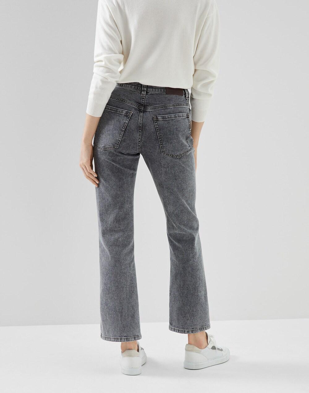 BRUNELLO CUCINELLI WOMEN'S SLATE STRAIGHT-LEG DENIM TROUSERS