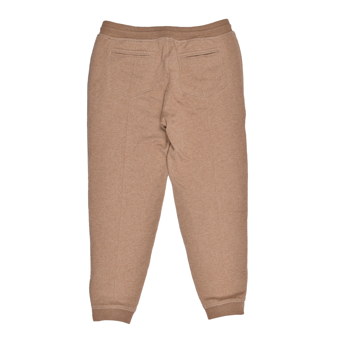 BRUNELLO CUCINELLI MEN'S CAMEL CASHMERE JOGGER TROUSERS
