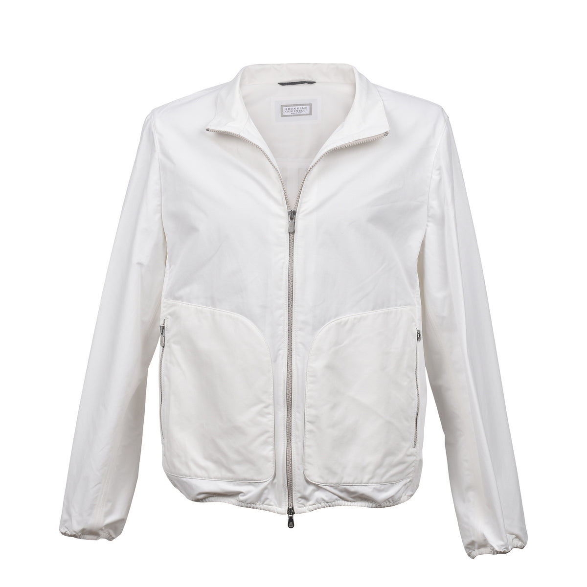 BRUNELLO CUCINELLI MEN'S PANAMA LIGHTWEIGHT ZIP FRONT JACKET