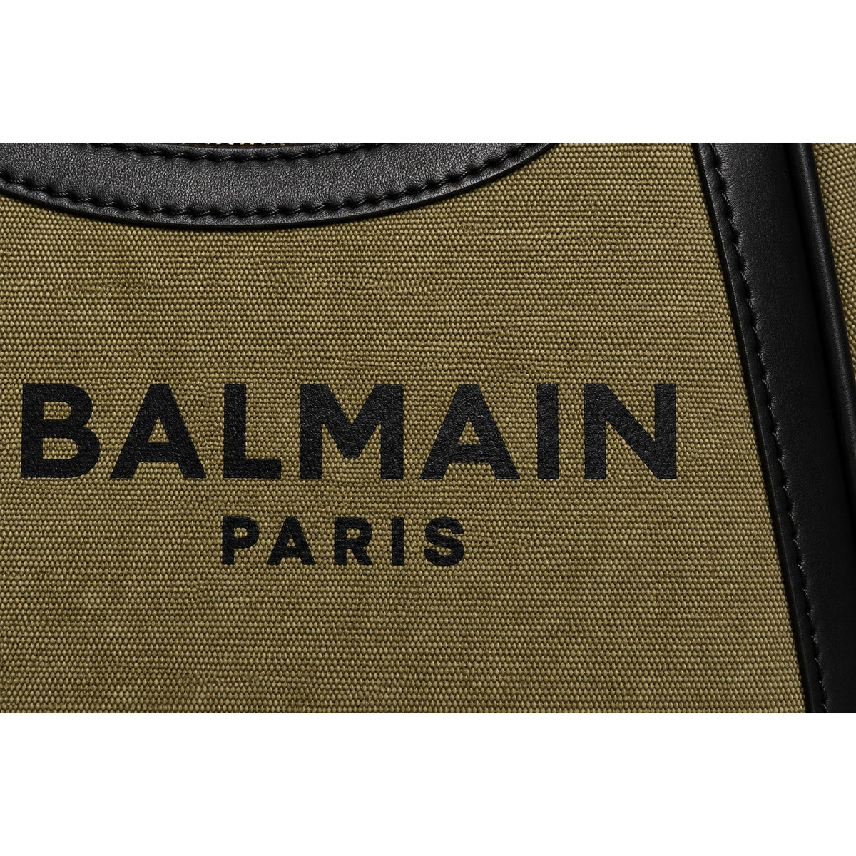 Balmain Grey B-Army Canvas & Leather Shoulder Bag