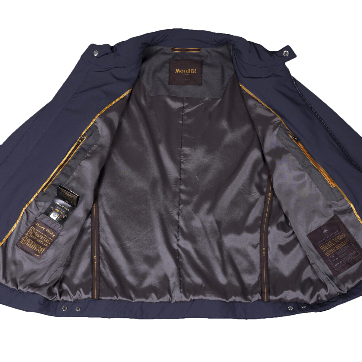 MOORER MEN'S DARK BLUE SLIM FIT JACKET