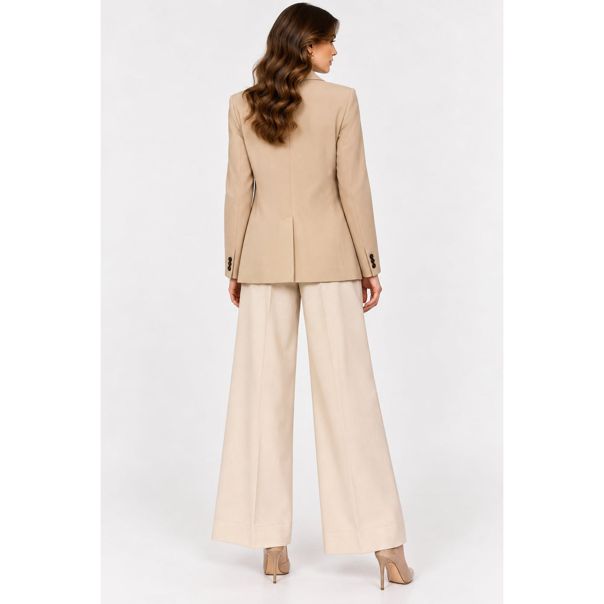 Peserico Beige Single Breasted Buttoned Blazer