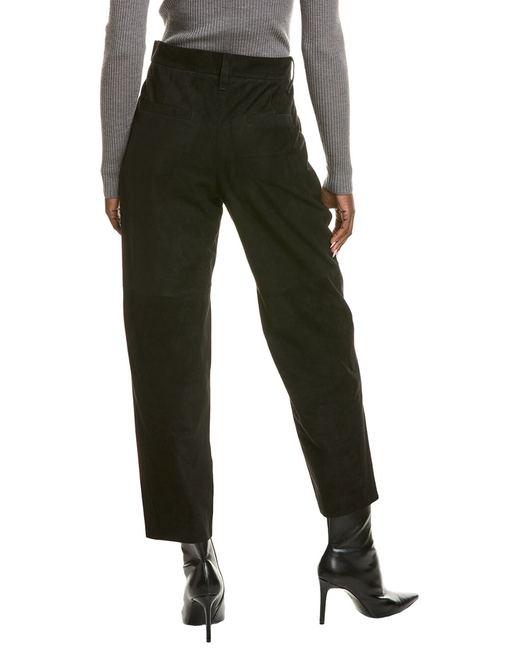 BRUNELLO CUCINELLI WOMEN'S BLACK TAPERED HIGH WAIST TROUSERS