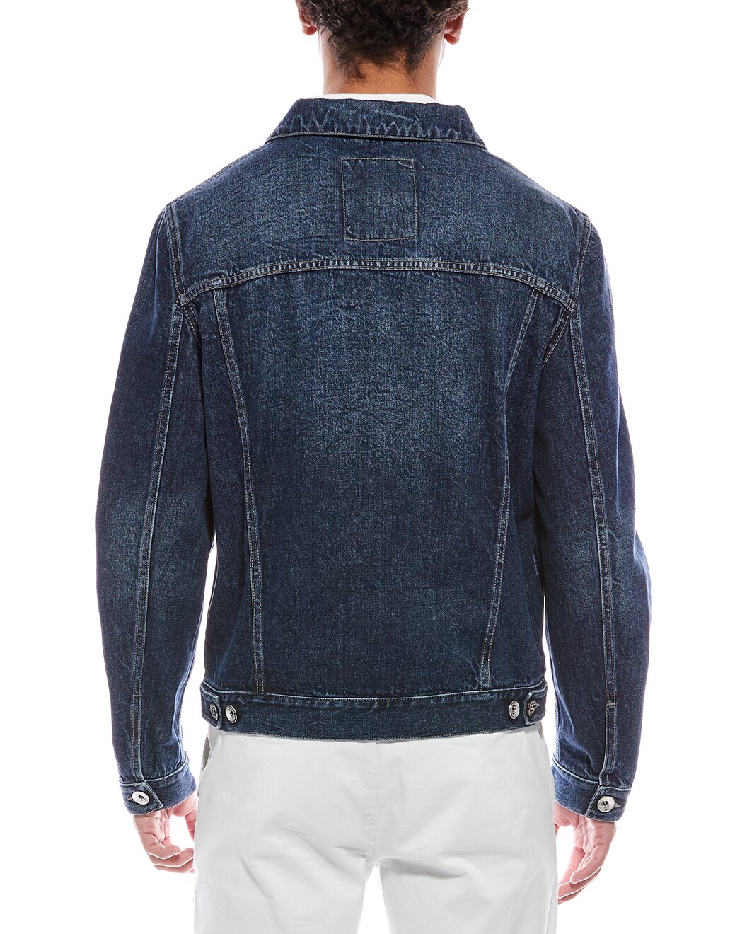 BRUNELLO CUCINELLI MEN'S DARK BLUE DENIM JACKET