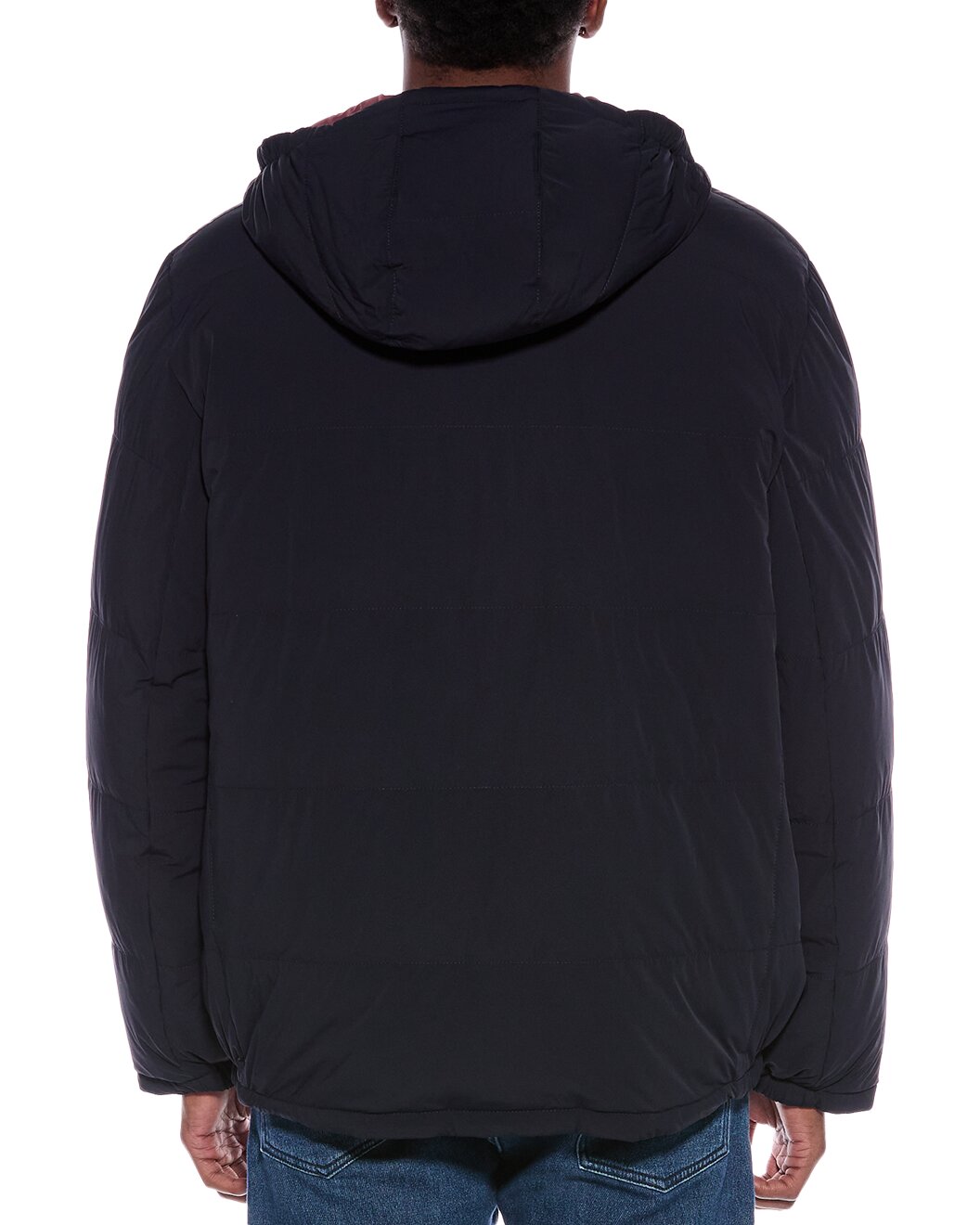 BRUNELLO CUCINELLI MEN'S NAVY HOODED ZIP JACKET