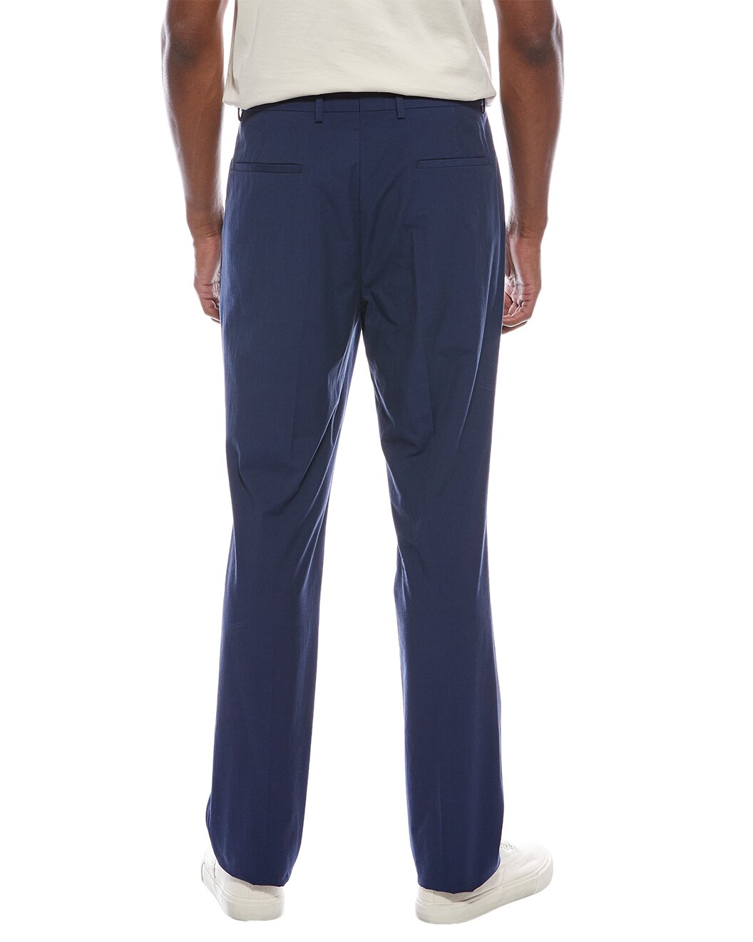 BRUNELLO CUCINELLI MEN'S INDIGO COTTON STRAIGHT LEG TROUSERS