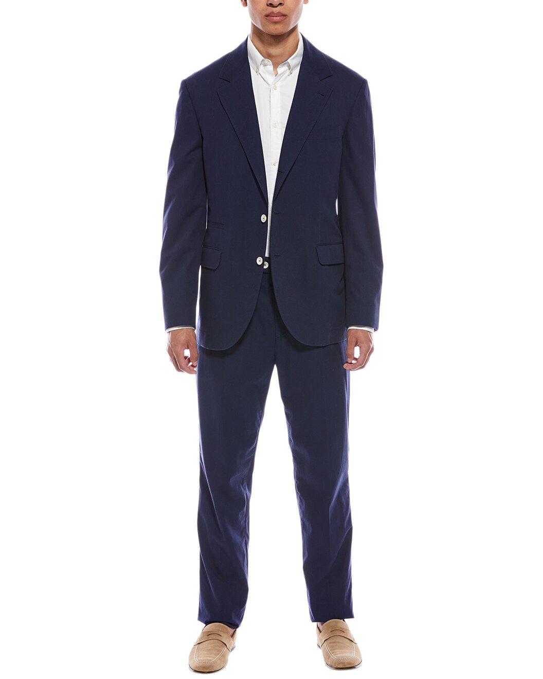 BRUNELLO CUCINELLI MEN'S PRUSSIA COTTON BLEND TAILORED SUIT