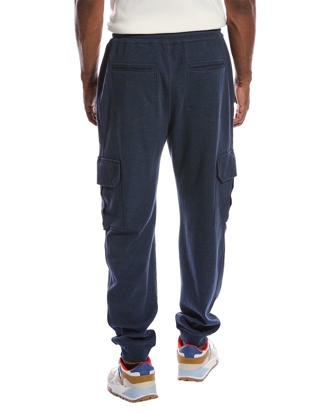 BRUNELLO CUCINELLI MEN'S NAVY CARGO SWEATPANTS