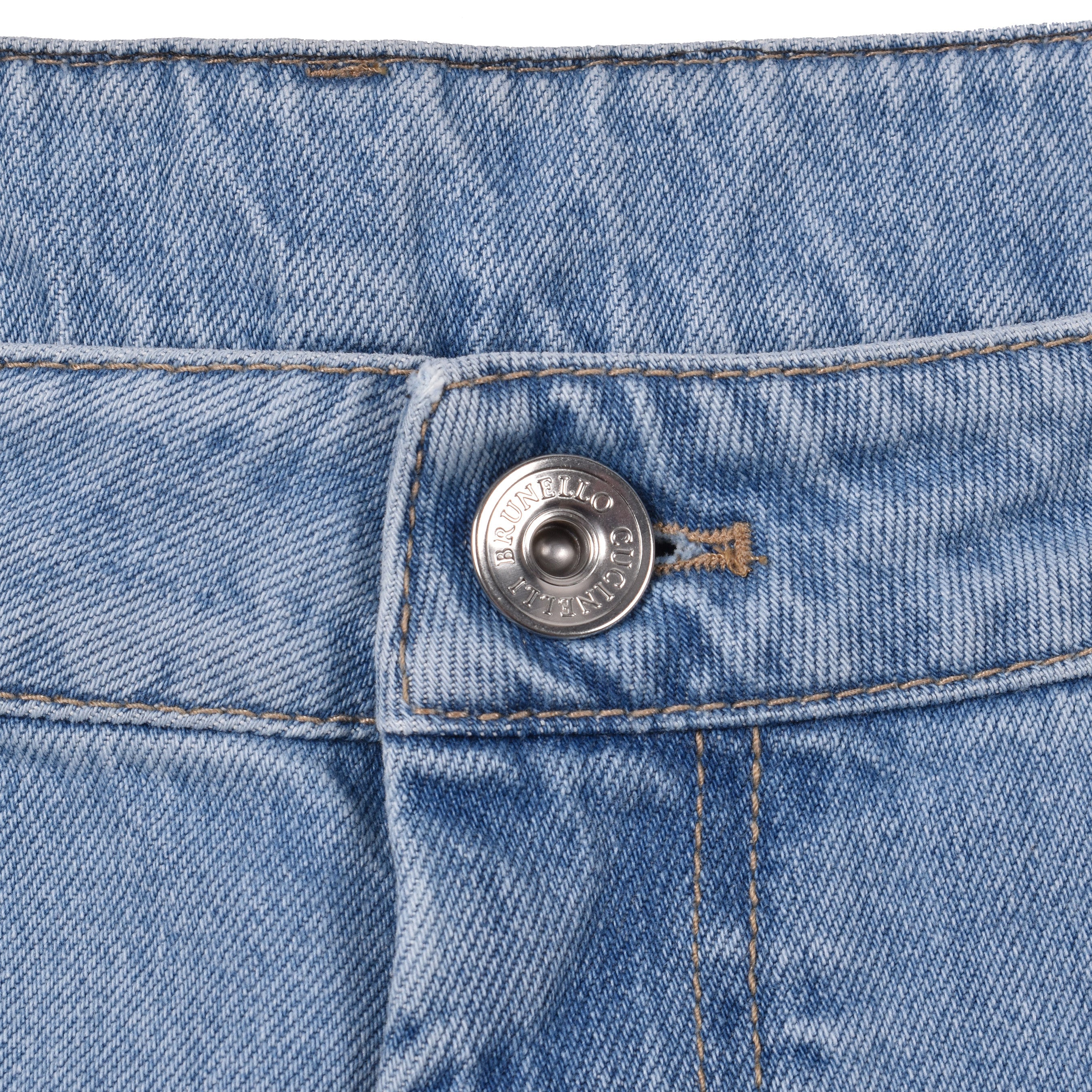 BRUNELLO CUCINELLI MEN'S LIGHT WASH DENIM JEANS