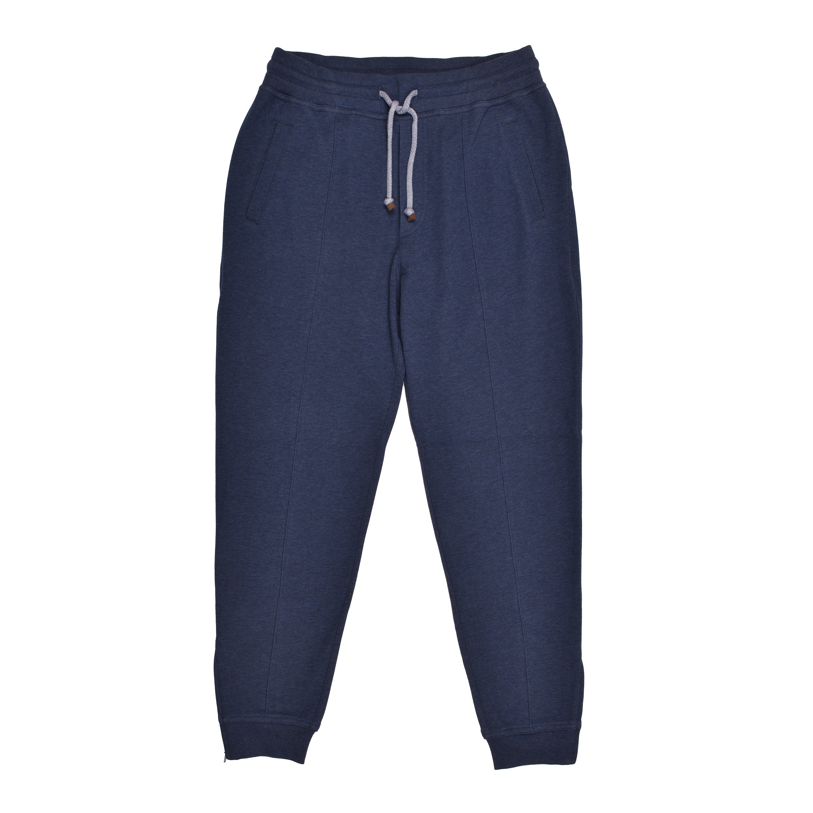 BRUNELLO CUCINELLI MEN'S COTTON DEEP BLIE ATHLETHIC FASHION GYM PANTS