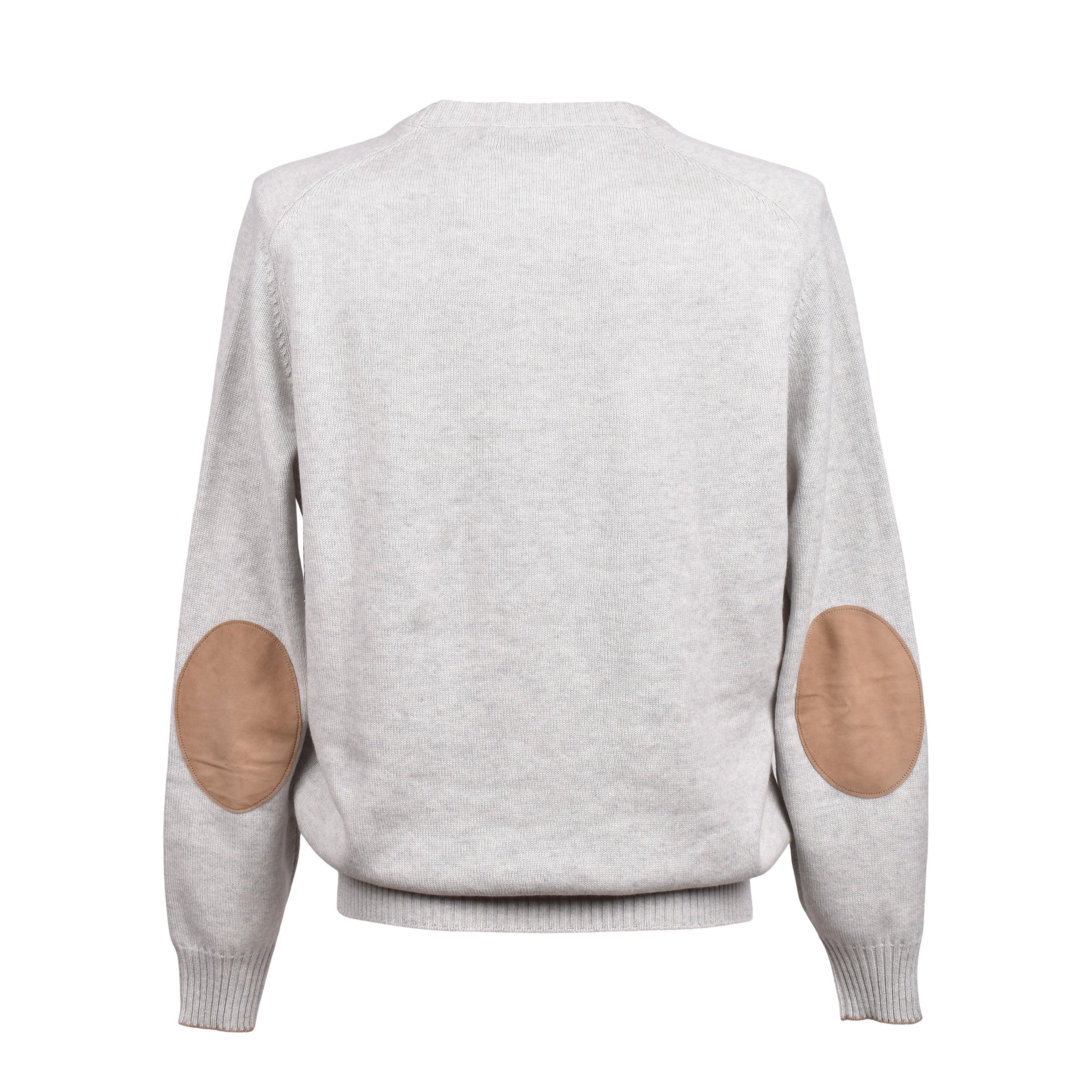 BRUNELLO CUCINELLI MEN'S FOG CASHMERE CREW NECK SWEATER