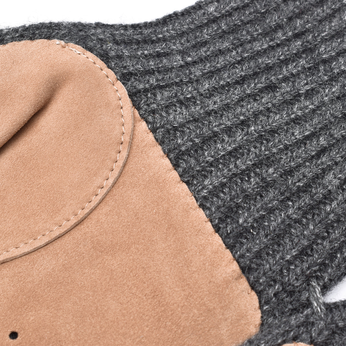 BRUNELLO CUCINELLI MEN'S GRAY CASHMERE SUEDE BLEND GLOVES