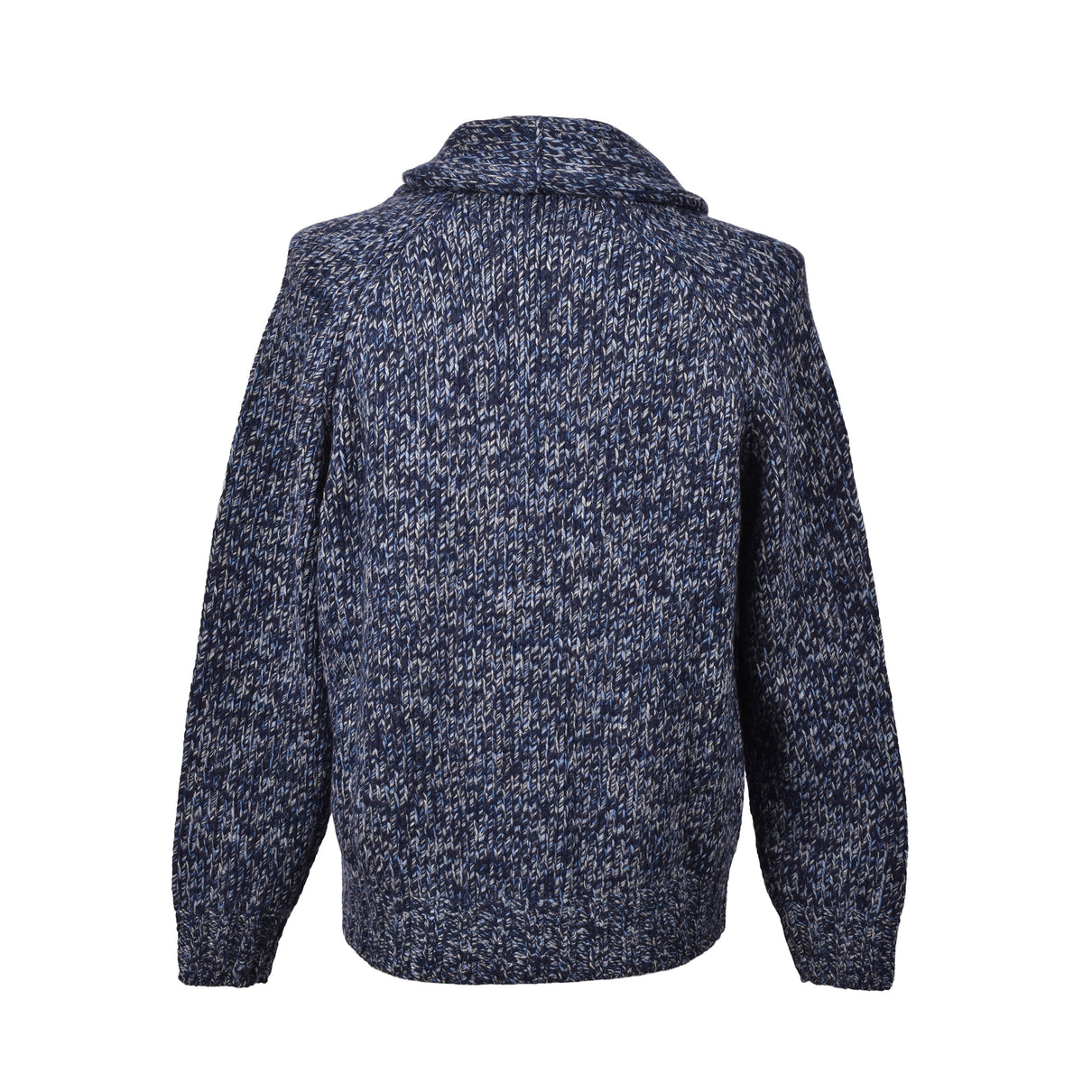 BRUNELLO CUCINELLI MEN'S BLUE CASHMERE KNIT SWEATER