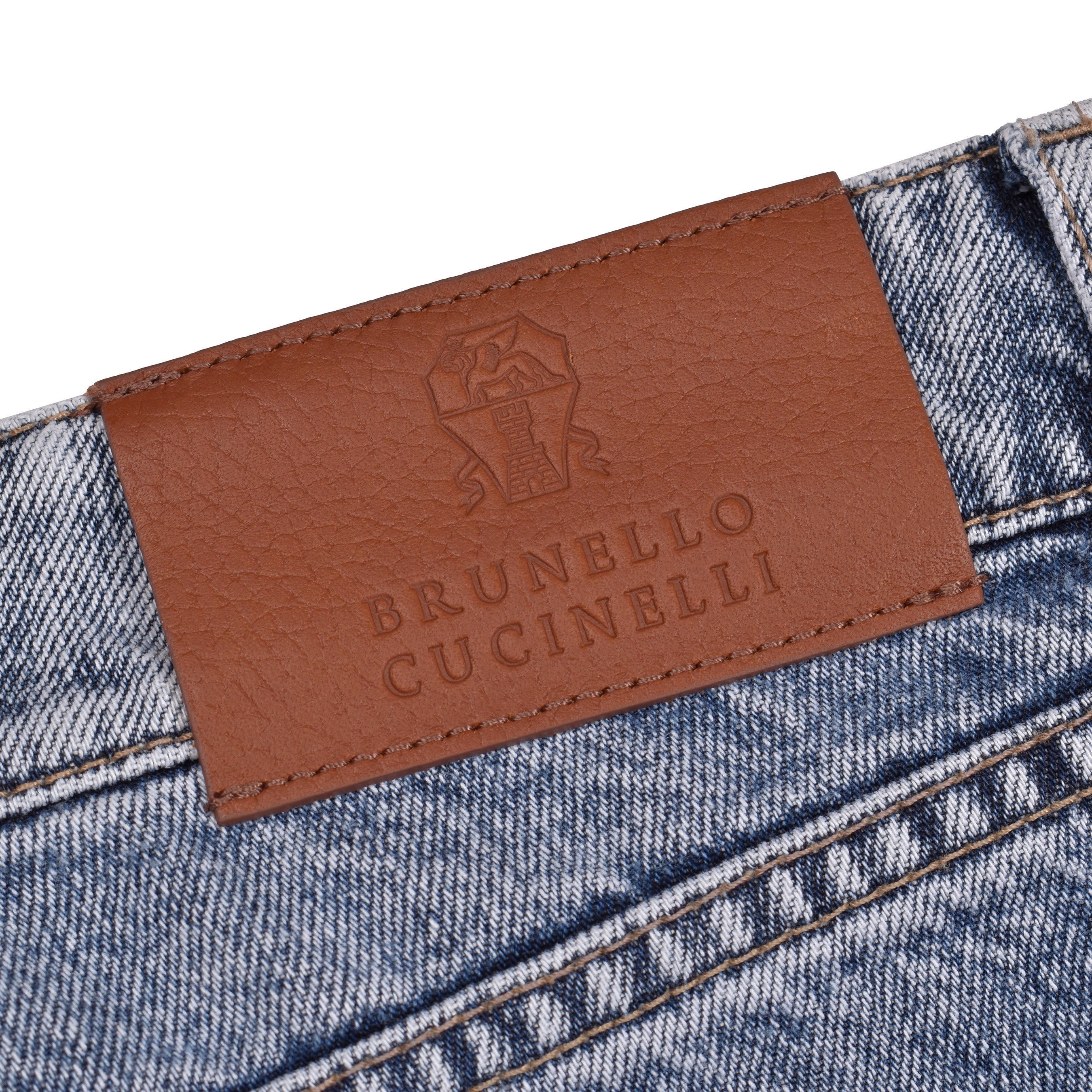 BRUNELLO CUCINELLI MEN'S 5 POCKET TRADITIONAL FIT 100% COTTON DENIM JEAN PANTS