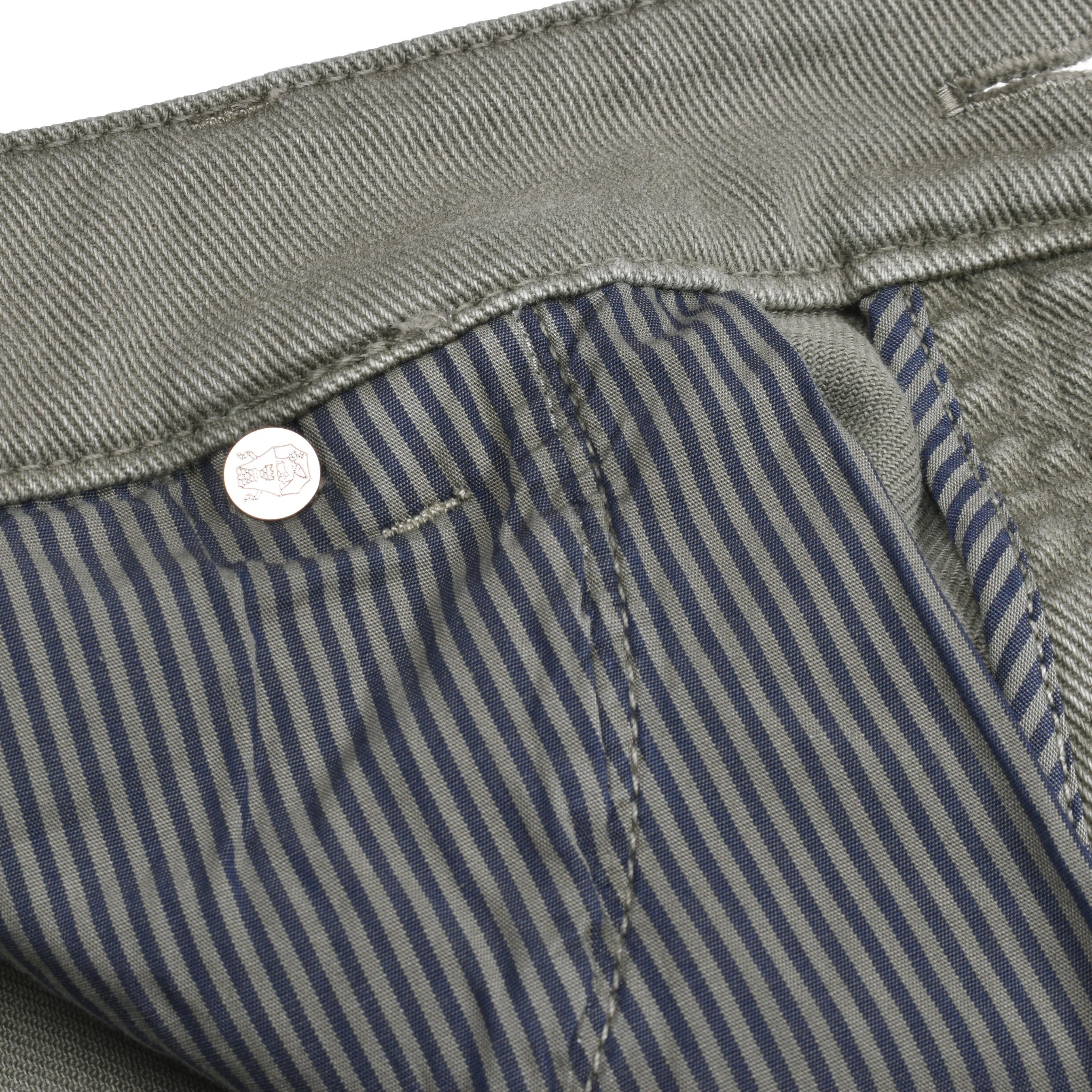 BRUNELLO CUCINELLI MEN'S MILITARY GREEN SKINNY FIT JEANS