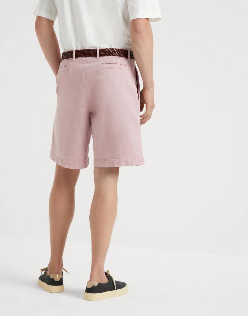 BRUNELLO CUCINELLI MEN'S ROSE TAILORED BERMUDA SHORTS