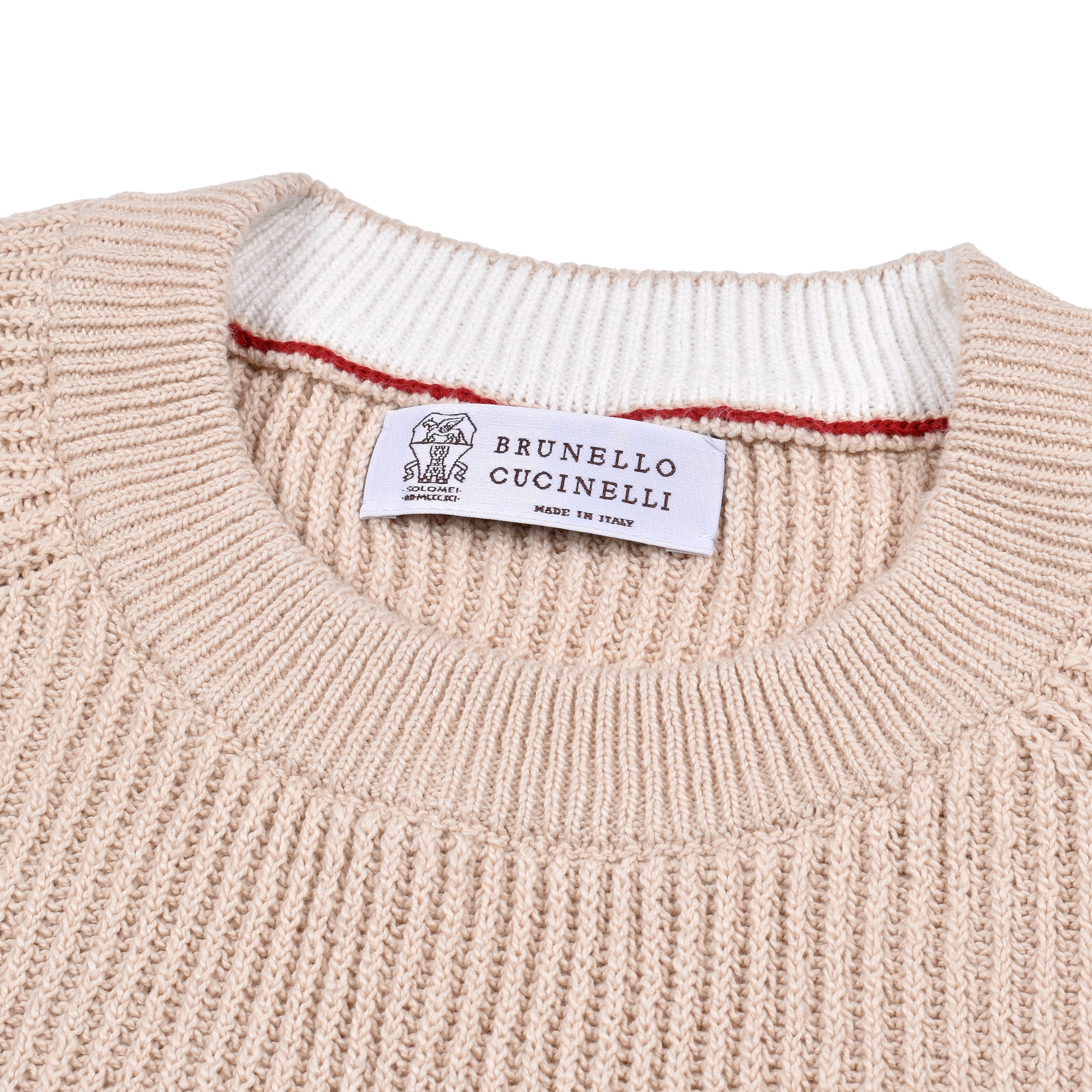 BRUNELLO CUCINELLI MEN'S 100% COTTON CREW NECK ENGLISH RIB SWEATER/PULLOVER NEW