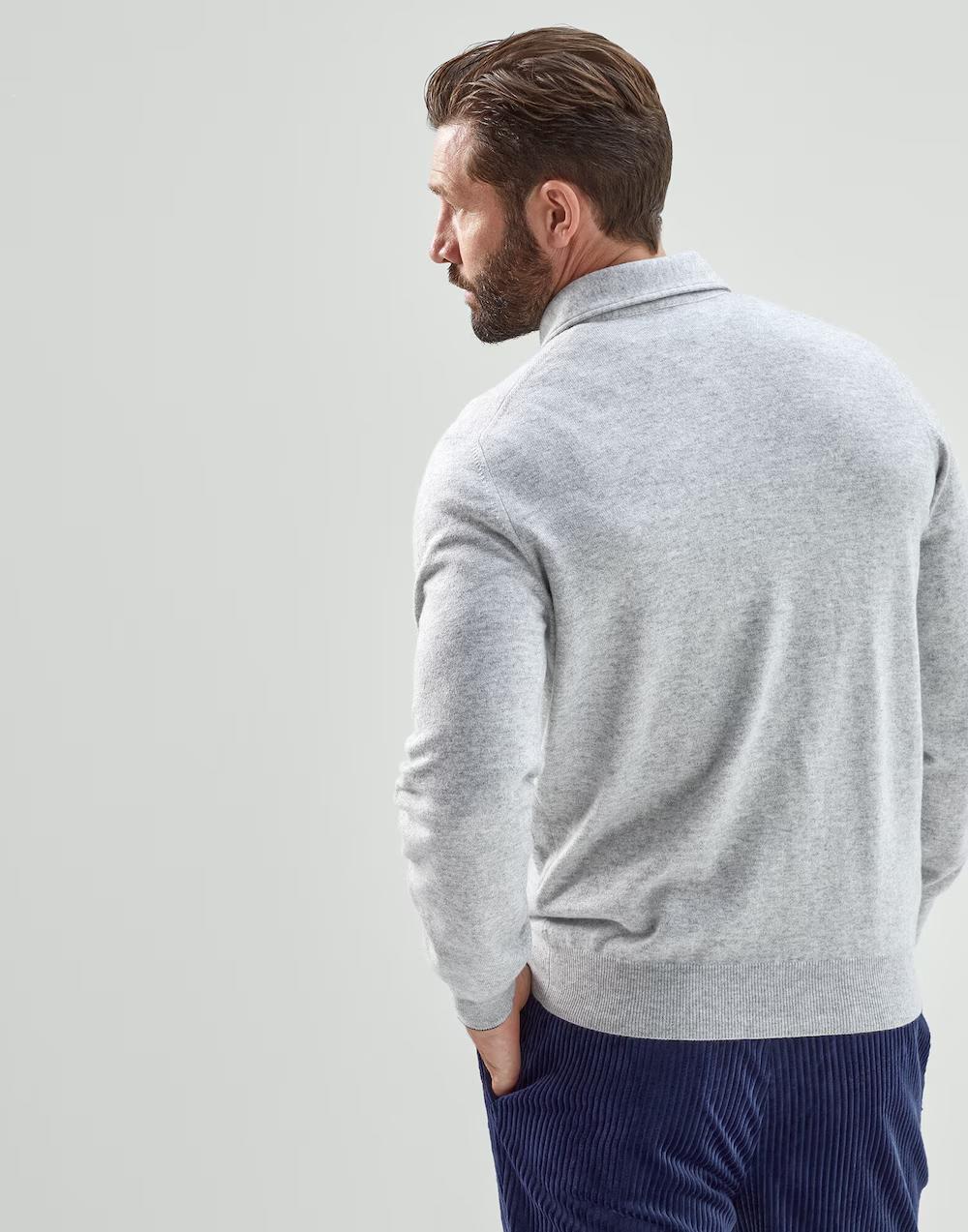 BRUNELLO CUCINELLI MEN'S PEBBLE WOOL KNIT POLO SWEATER