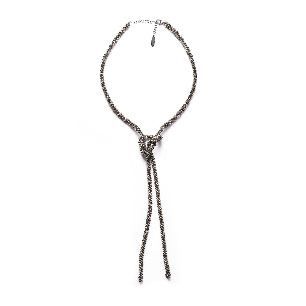 BRUNELLO CUCINELLI WOMEN'S STERLING SILVER PYRITE PENDANT NECKLACE