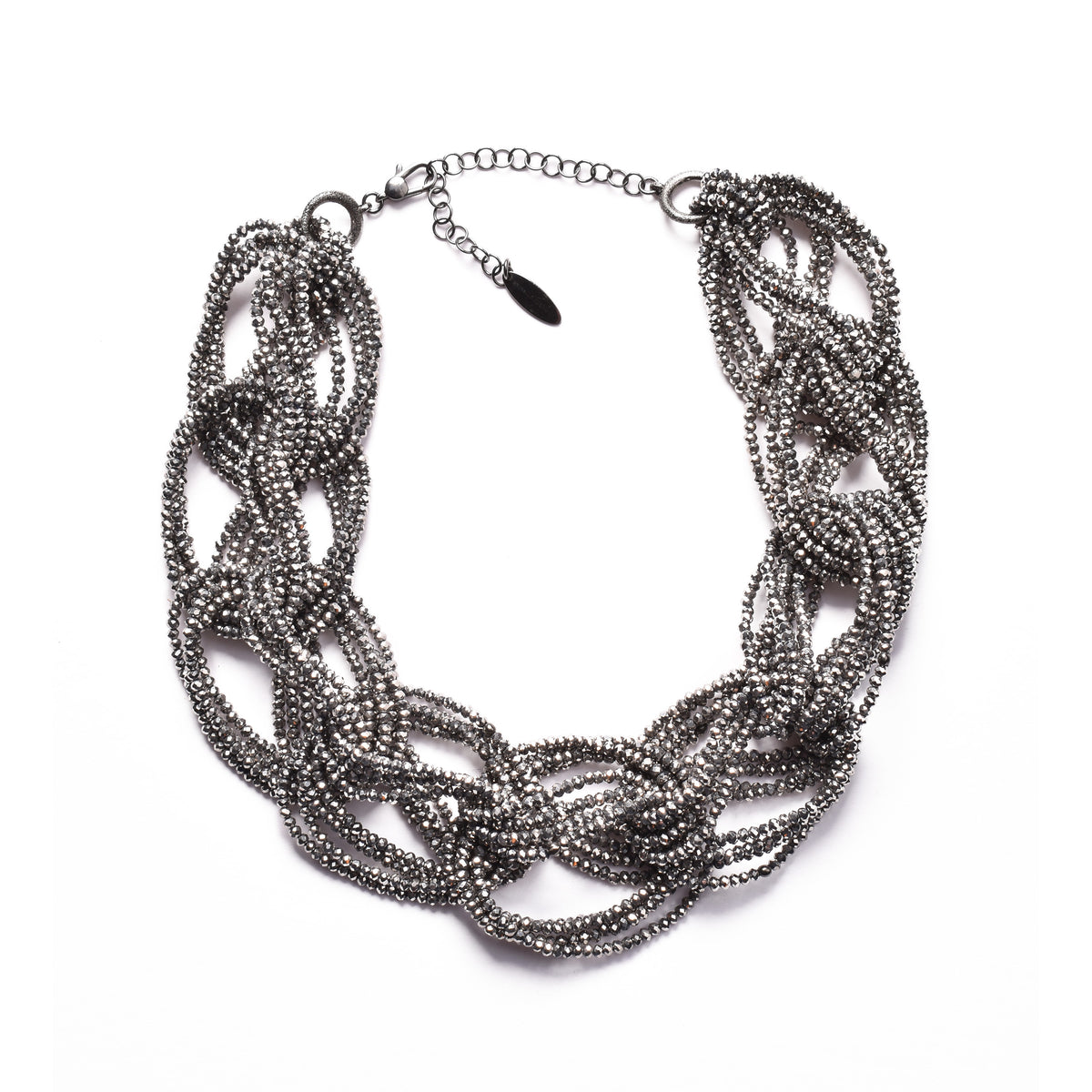BRUNELLO CUCINELLI WOMEN'S SILVER GLASS BEAD NECKLACE