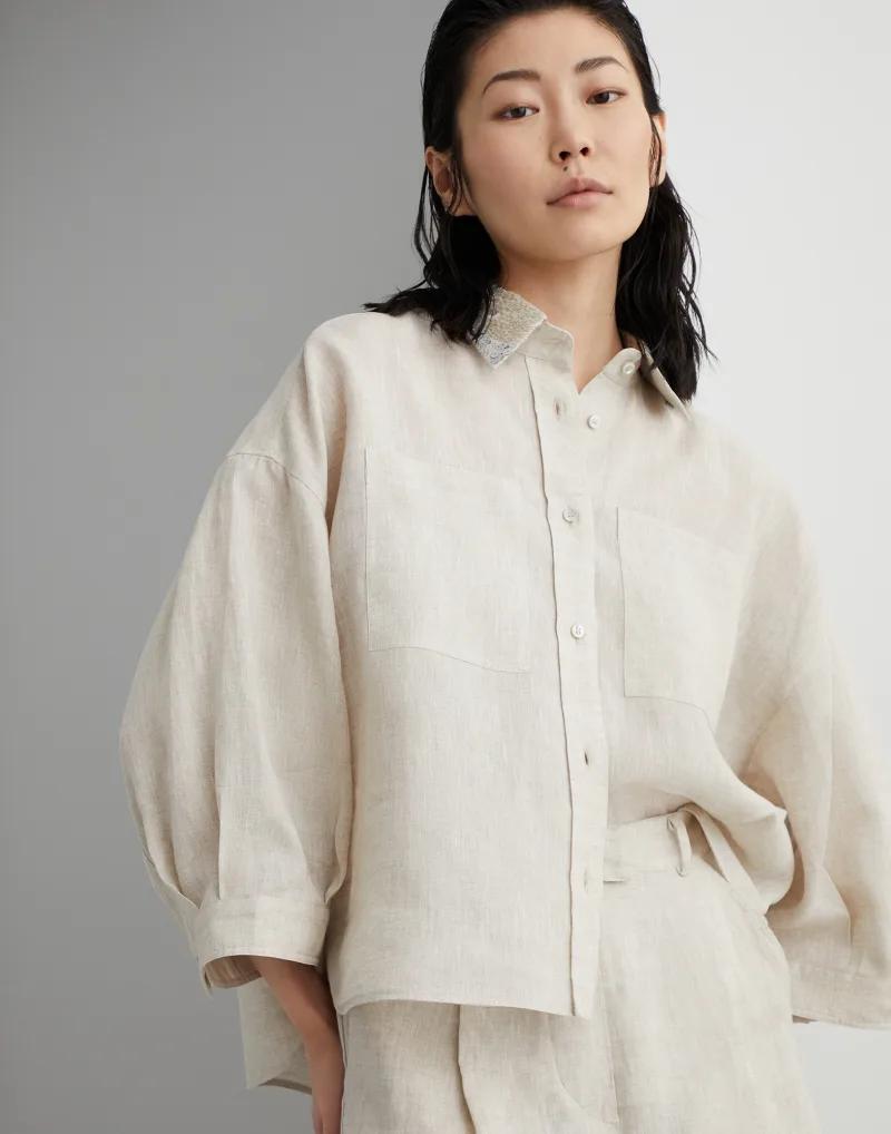 BRUNELLO CUCINELLI WOMEN'S SHIRT MB650NP226_C020 NWT