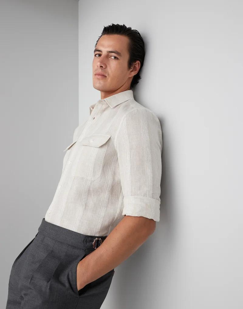 BRUNELLO CUCINELLI MEN'S SHIRT MM6510626_C021 NWT
