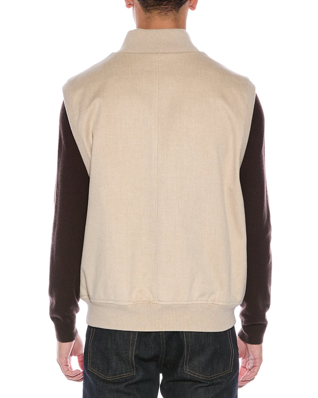BRUNELLO CUCINELLI MEN'S ALMOND BUTTON FRONT JACKET