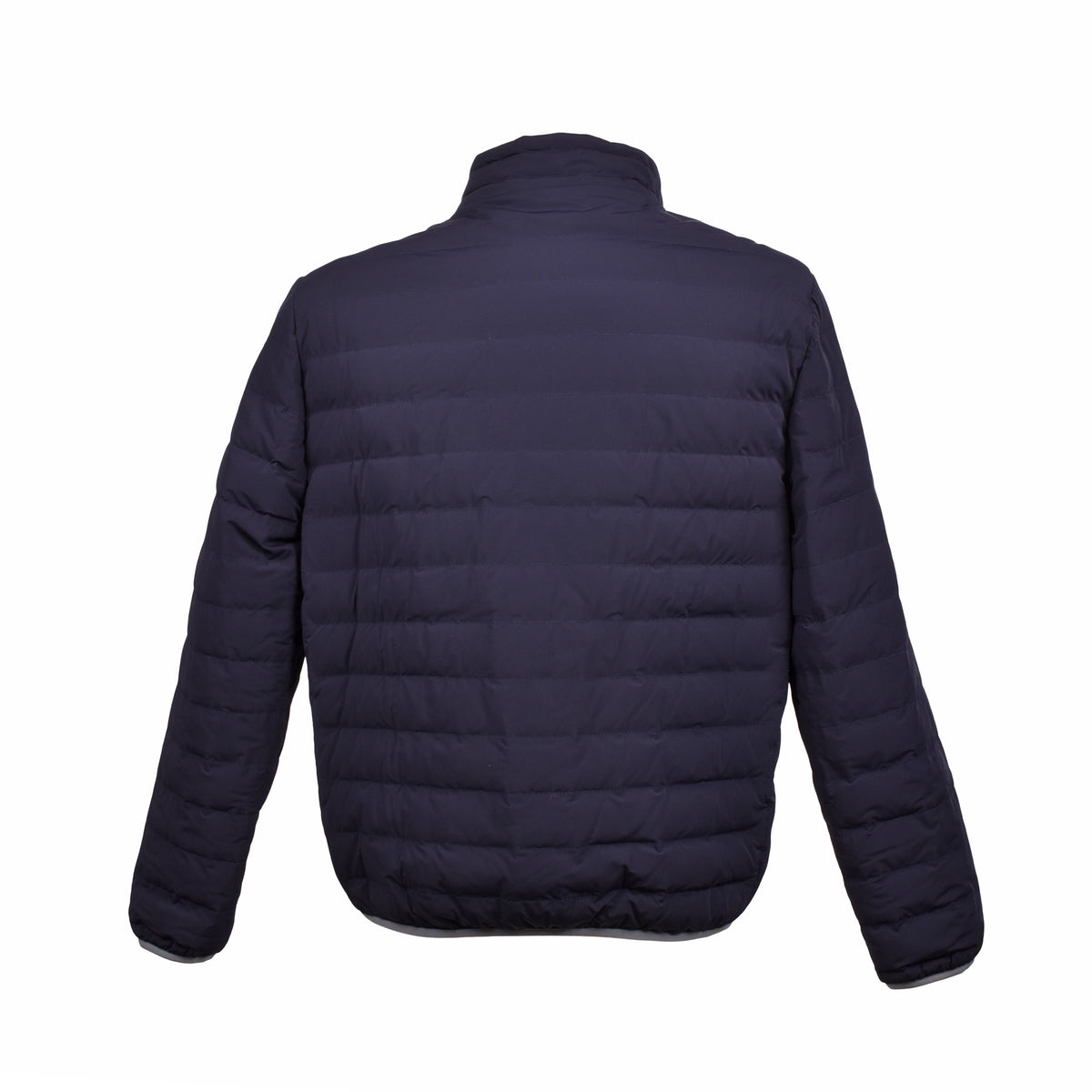 BRUNELLO CUCINELLI MEN'S NAVY QUILTED ZIP JACKET