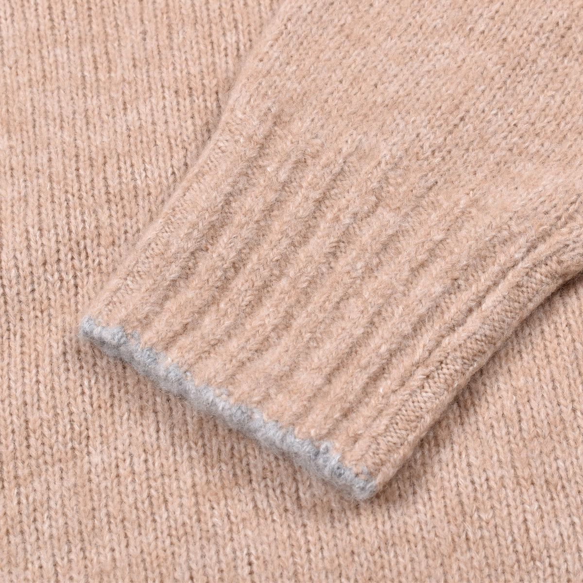 BRUNELLO CUCINELLI MEN'S LIGHT CAMEL WOOL TURTLENECK SWEATER