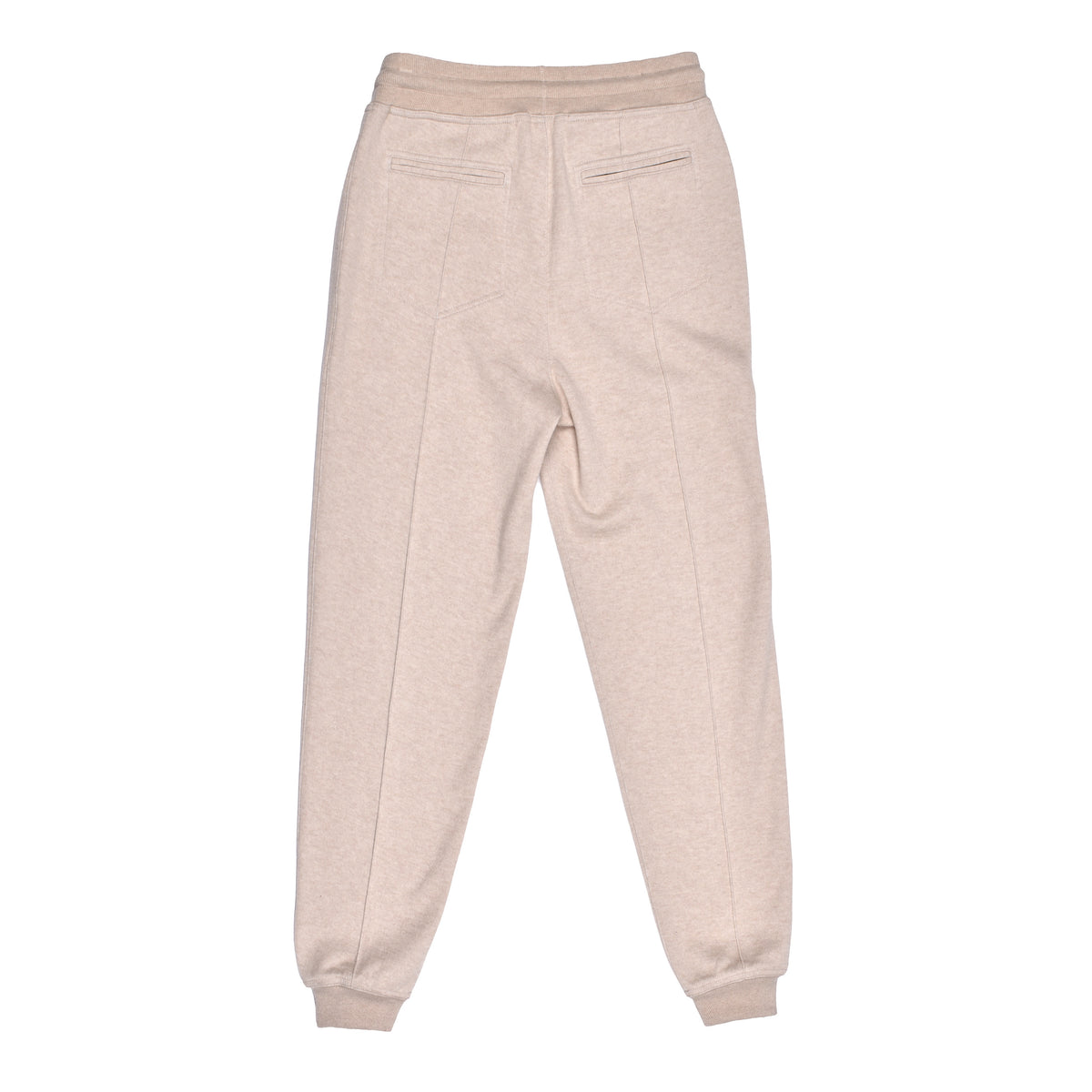 BRUNELLO CUCINELLI MEN'S SAND WOOL BLEND JOGGER TROUSERS