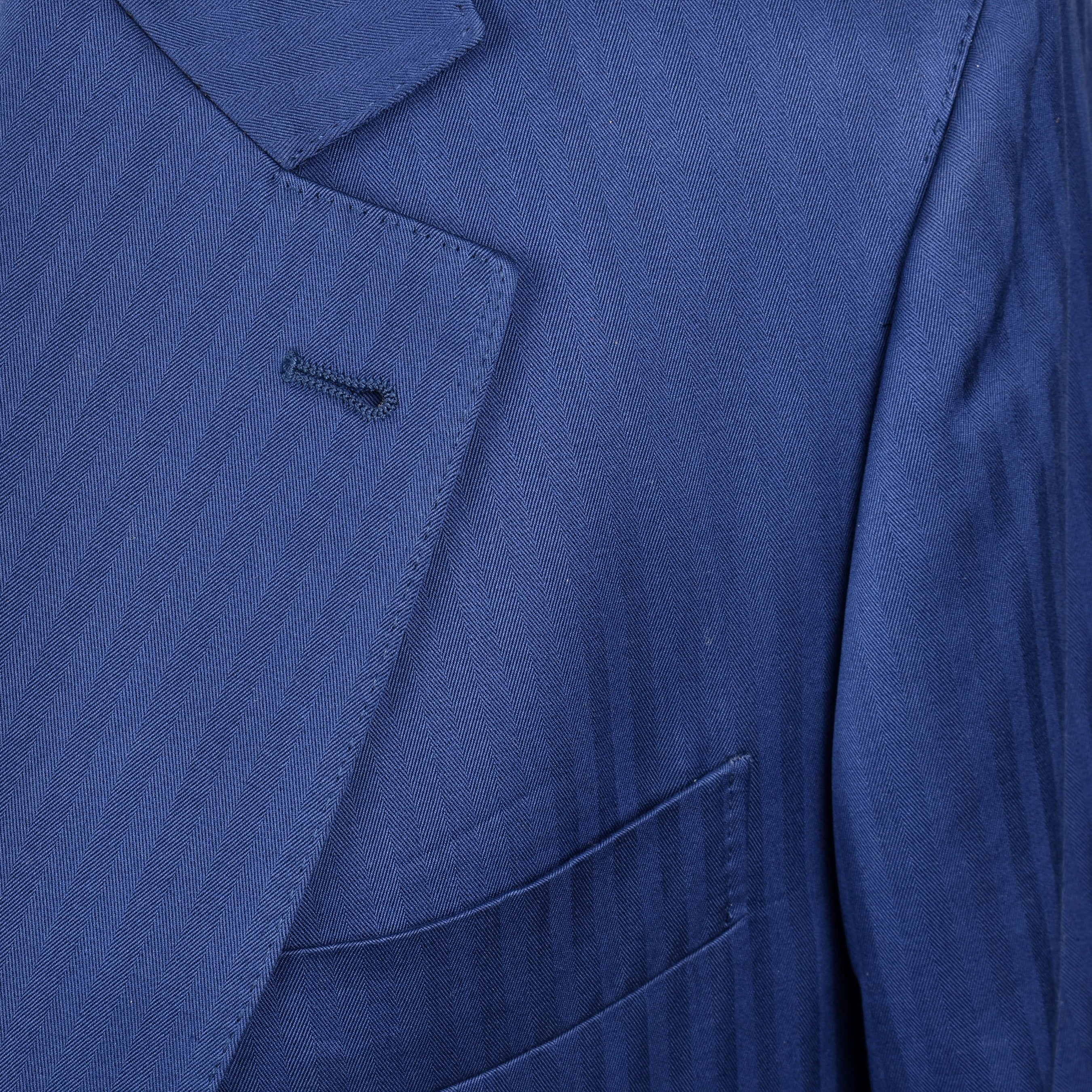 BRUNELLO CUCINELLI MEN'S CLASSIC 3 BUTTON TWO PIECE NAVY BLUE SUIT