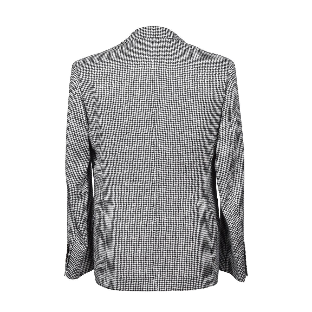 BRUNELLO CUCINELLI MEN'S GREY WOOL HOUNDSTOOTH SUIT