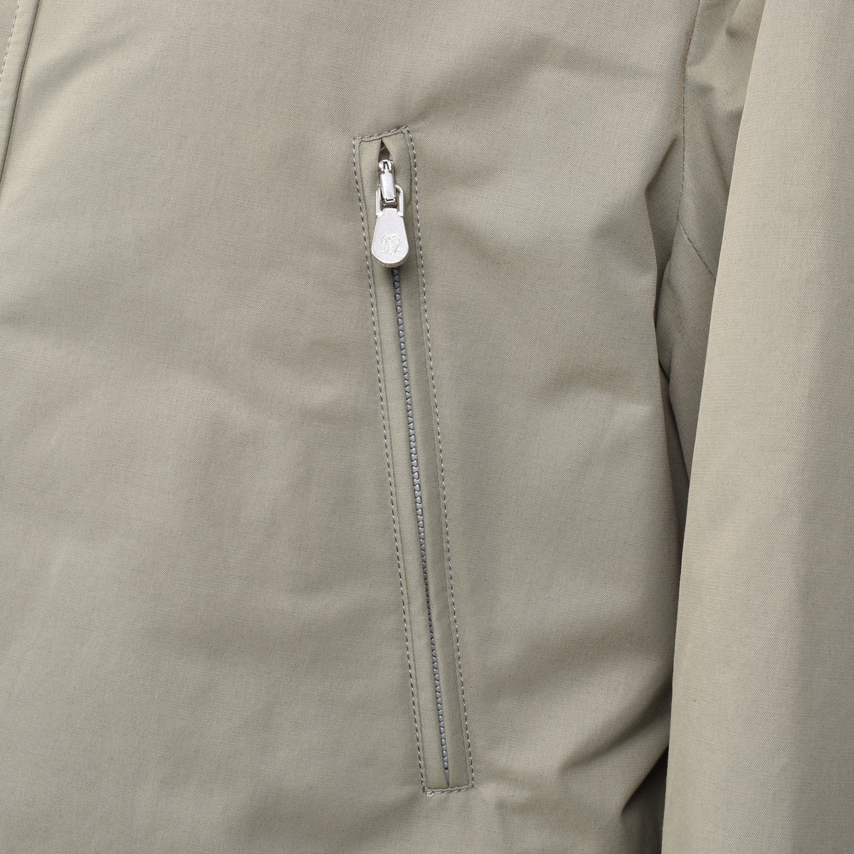 BRUNELLO CUCINELLI MEN'S KHAKI MEDIUM GRAY COTTON NYLON JACKET