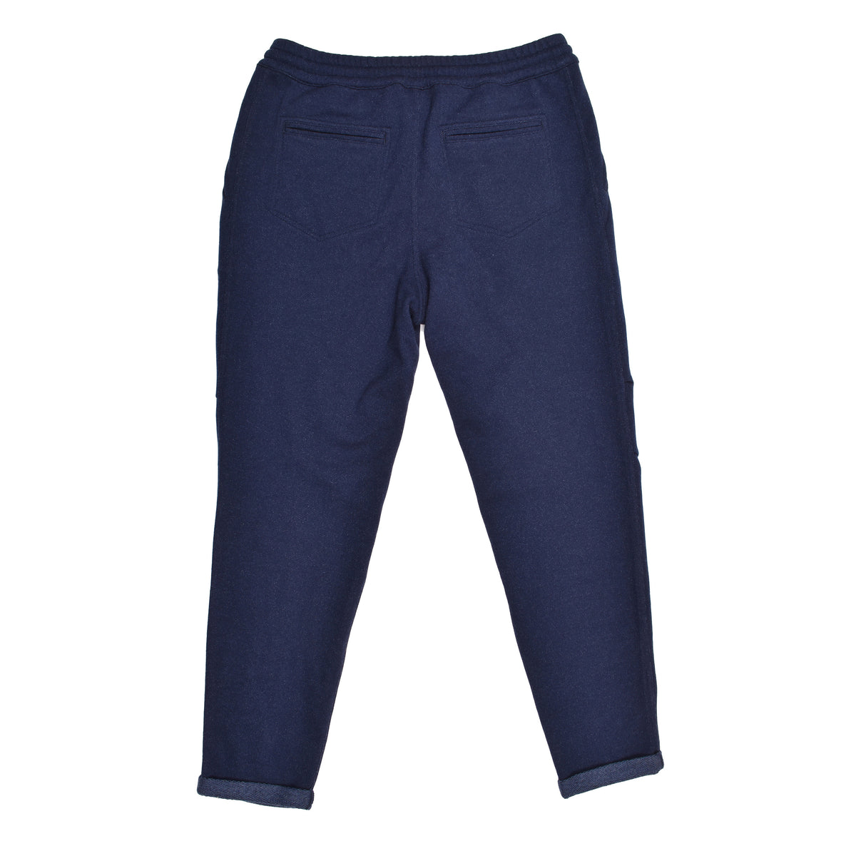 BRUNELLO CUCINELLI MEN'S DARK BLUE CASHMERE TROUSERS