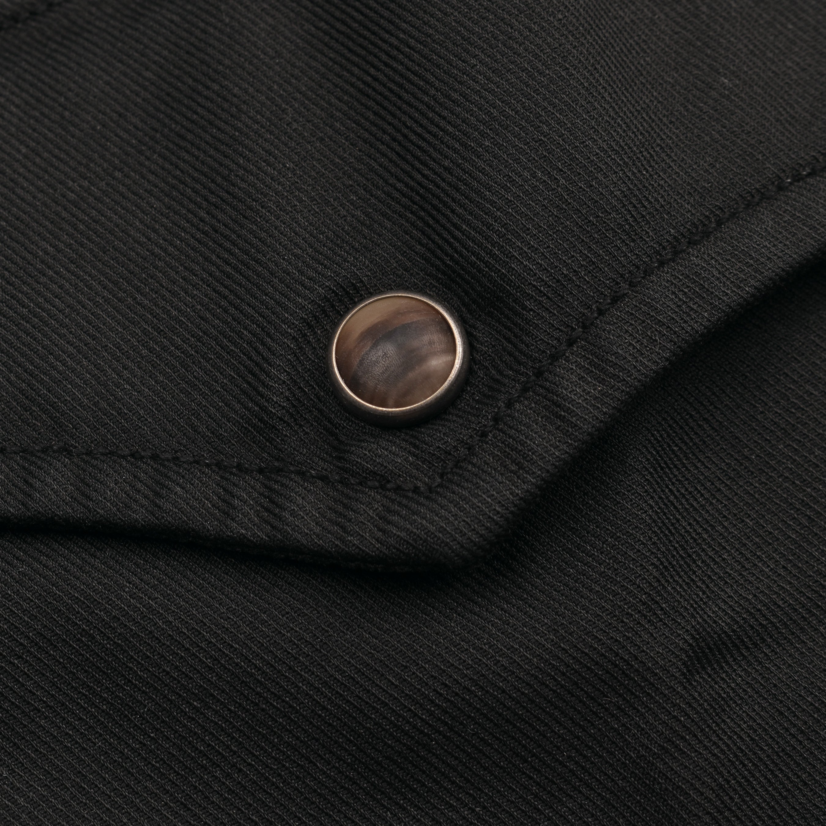 BRUNELLO CUCINELLI MENS WESTERN STYLE BLACK EASY FIT LONG SLEEVE CASUAL SHIRT