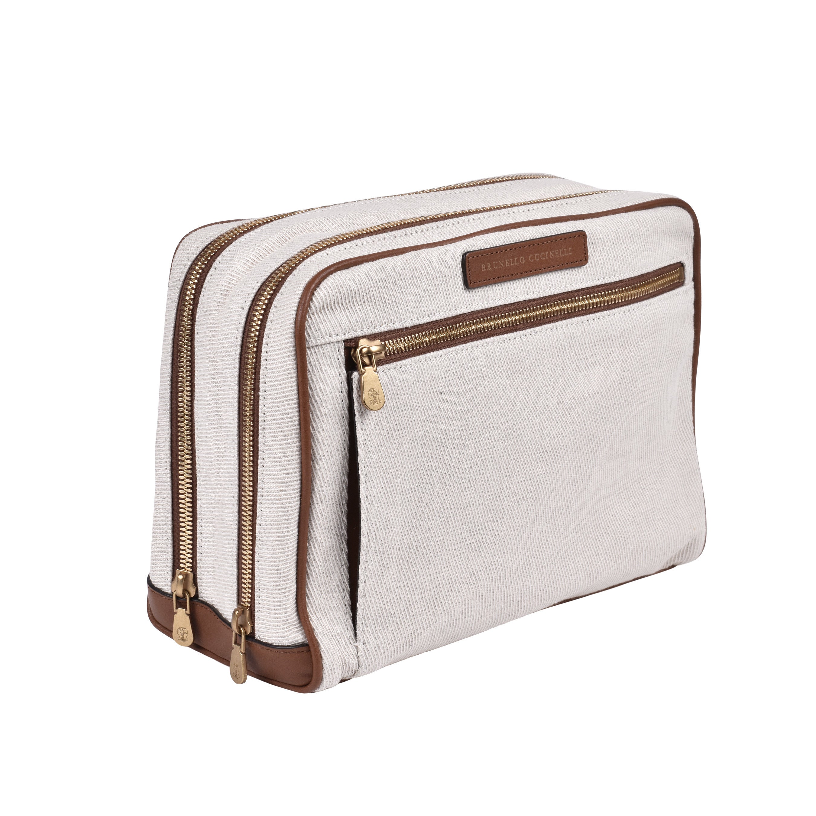BRUNELLO CUCINELLI MEN'S TWO TONE PERSONAL CARE/ TRAVEL CASE NEW