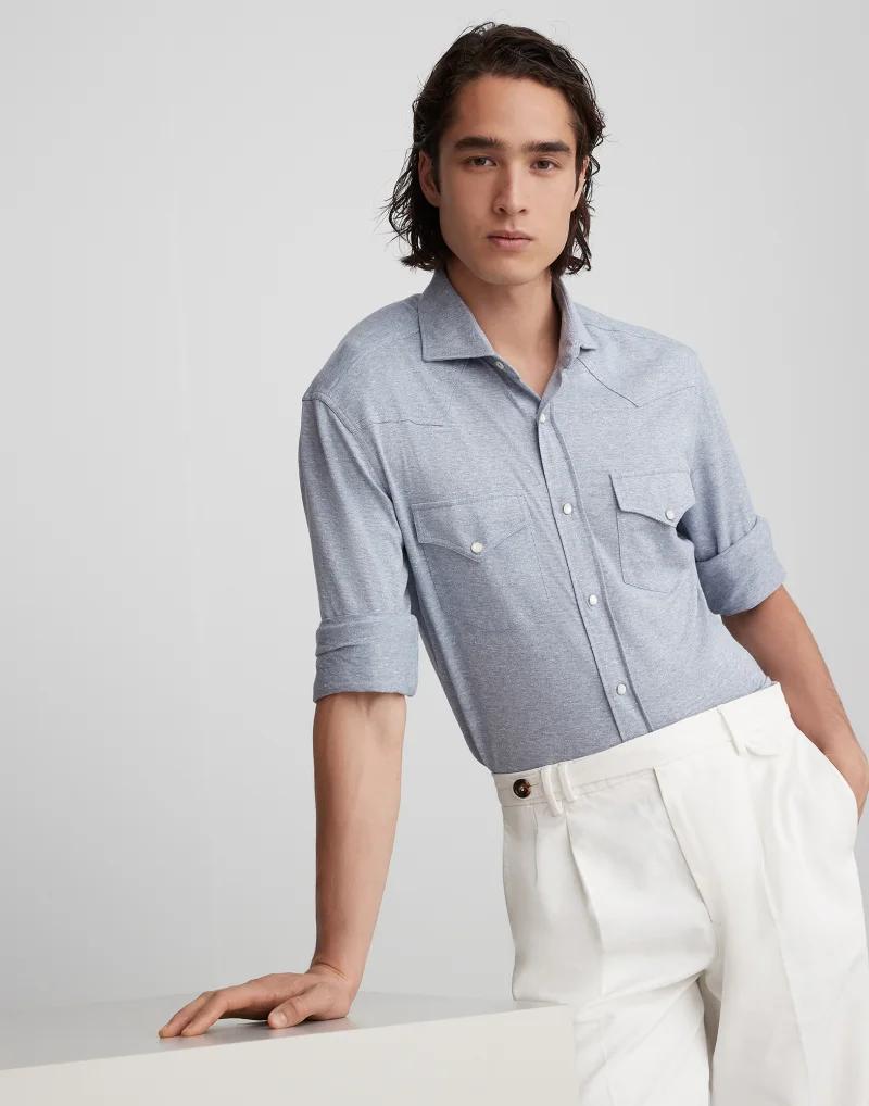 BRUNELLO CUCINELLI MEN'S SHIRT MW8356666_C845 NWT