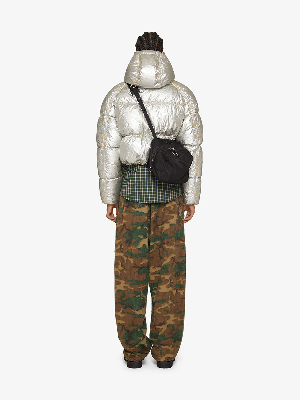 GIVENCHY MEN'S FLUO YELLOW SHORT PUFFER JACKET