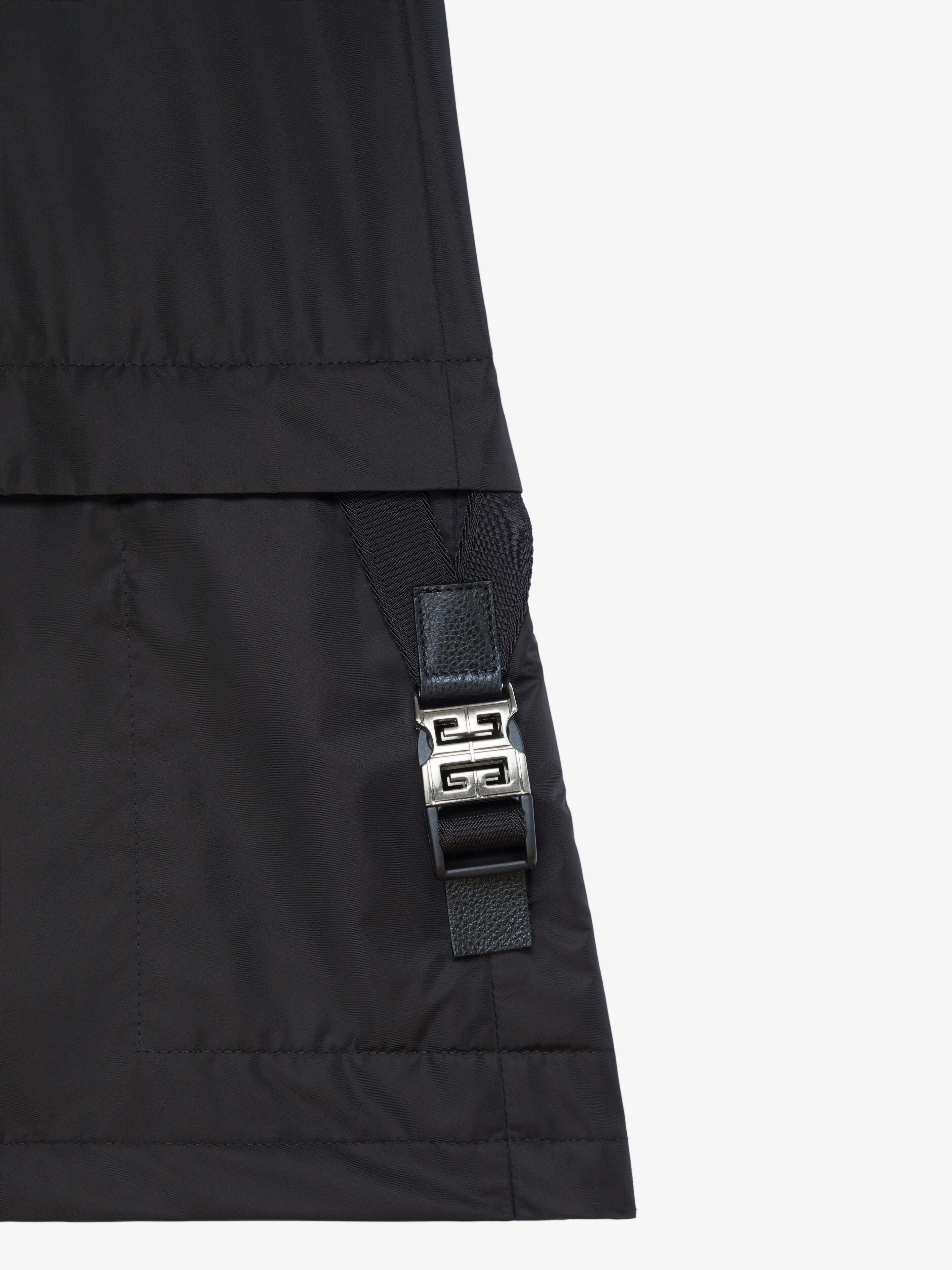 GIVENCHY MEN'S BLACK CARGO BUCKLE SHORTS